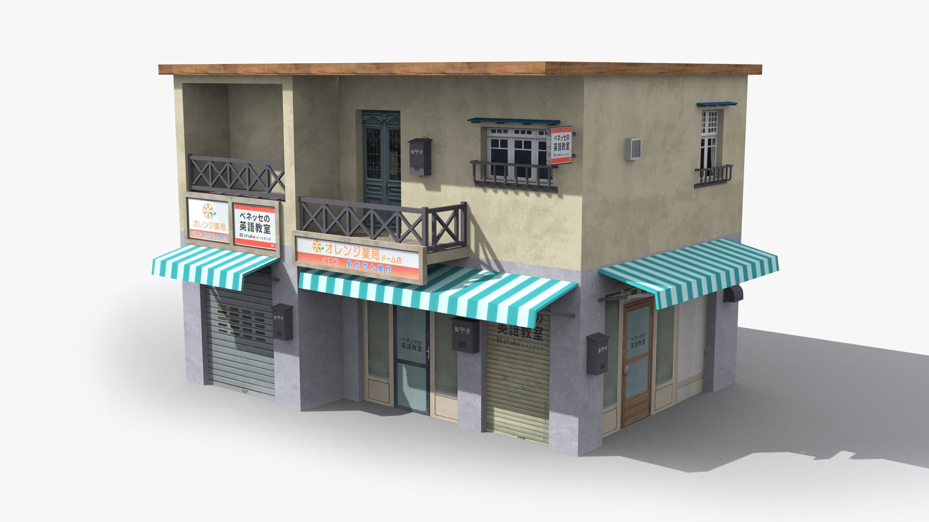 Japanese House x17 Low-poly 3D model_5