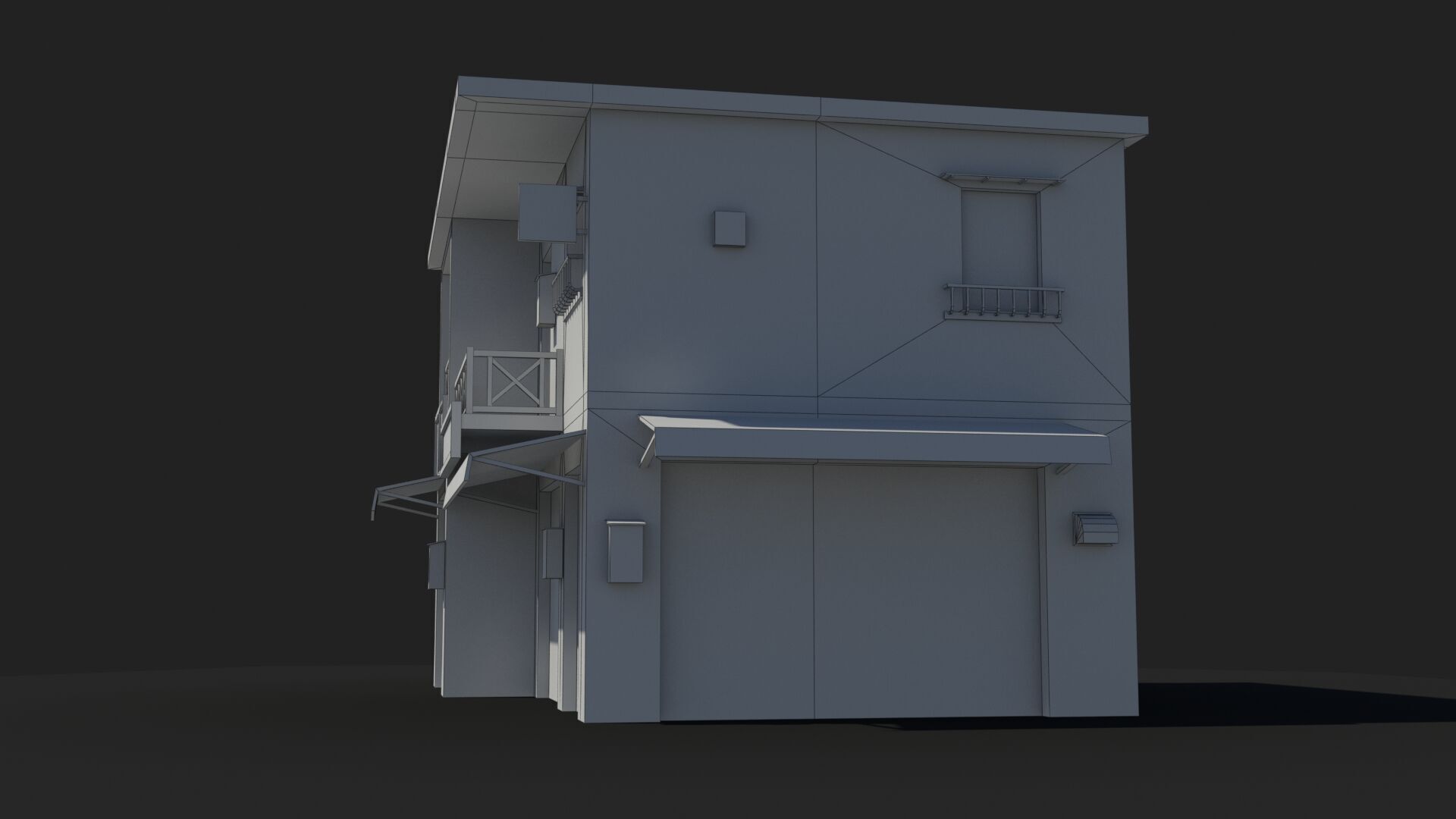 Japanese House x17 Low-poly 3D model_9