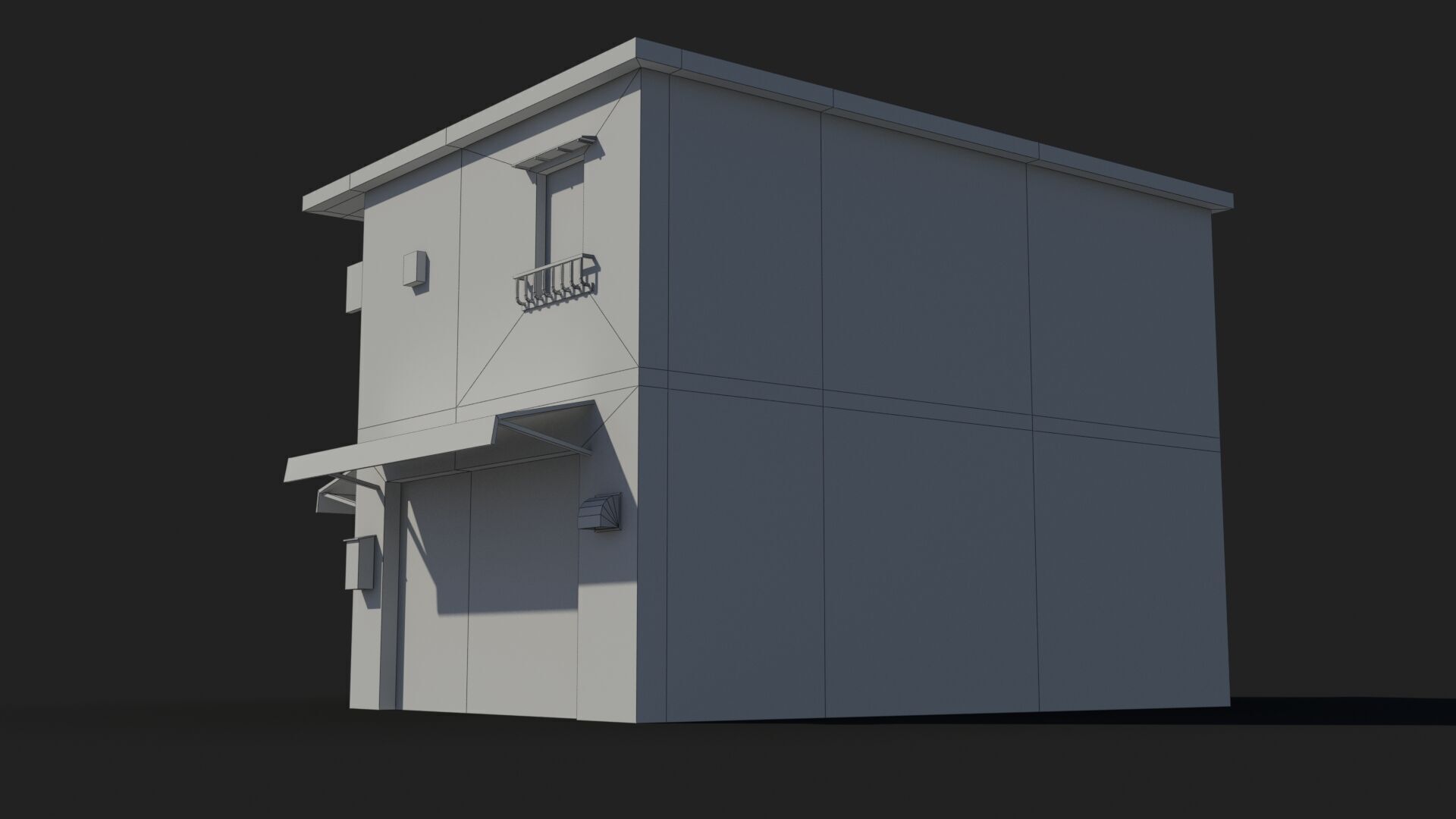 Japanese House x17 Low-poly 3D model_10