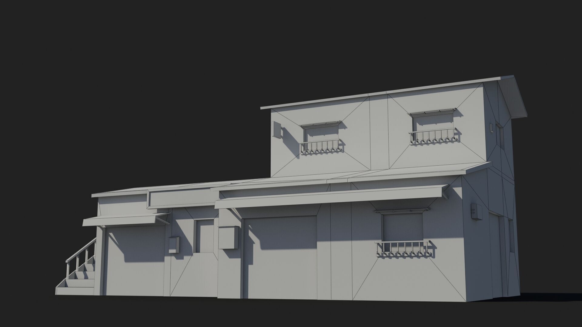 Japanese House x18 Low-poly 3D model_8