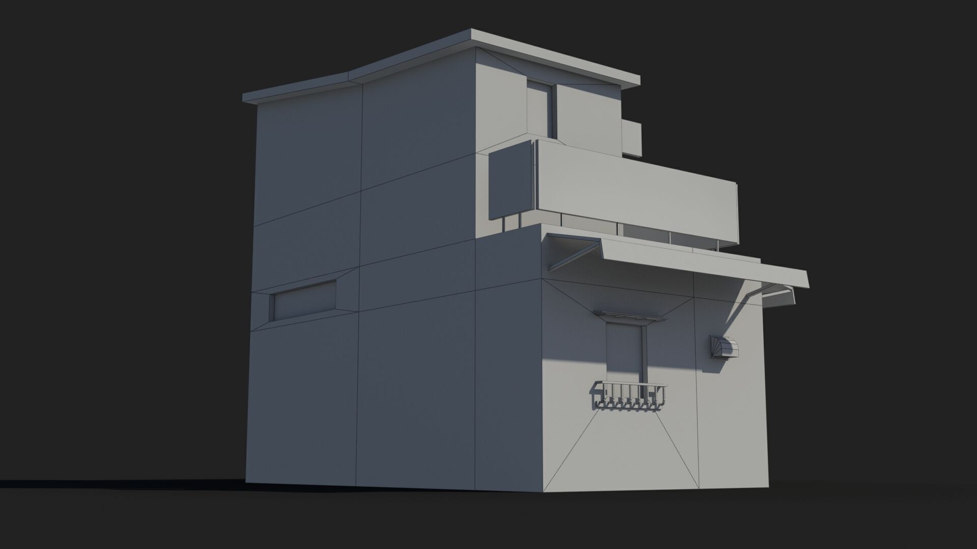 Japanese House x19 Low-poly 3D model_10