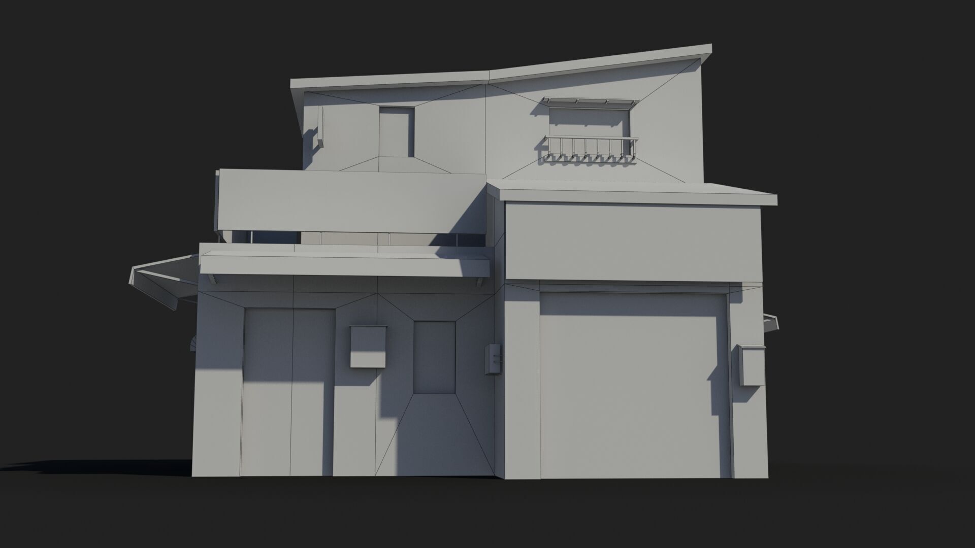 Japanese House x19 Low-poly 3D model_7