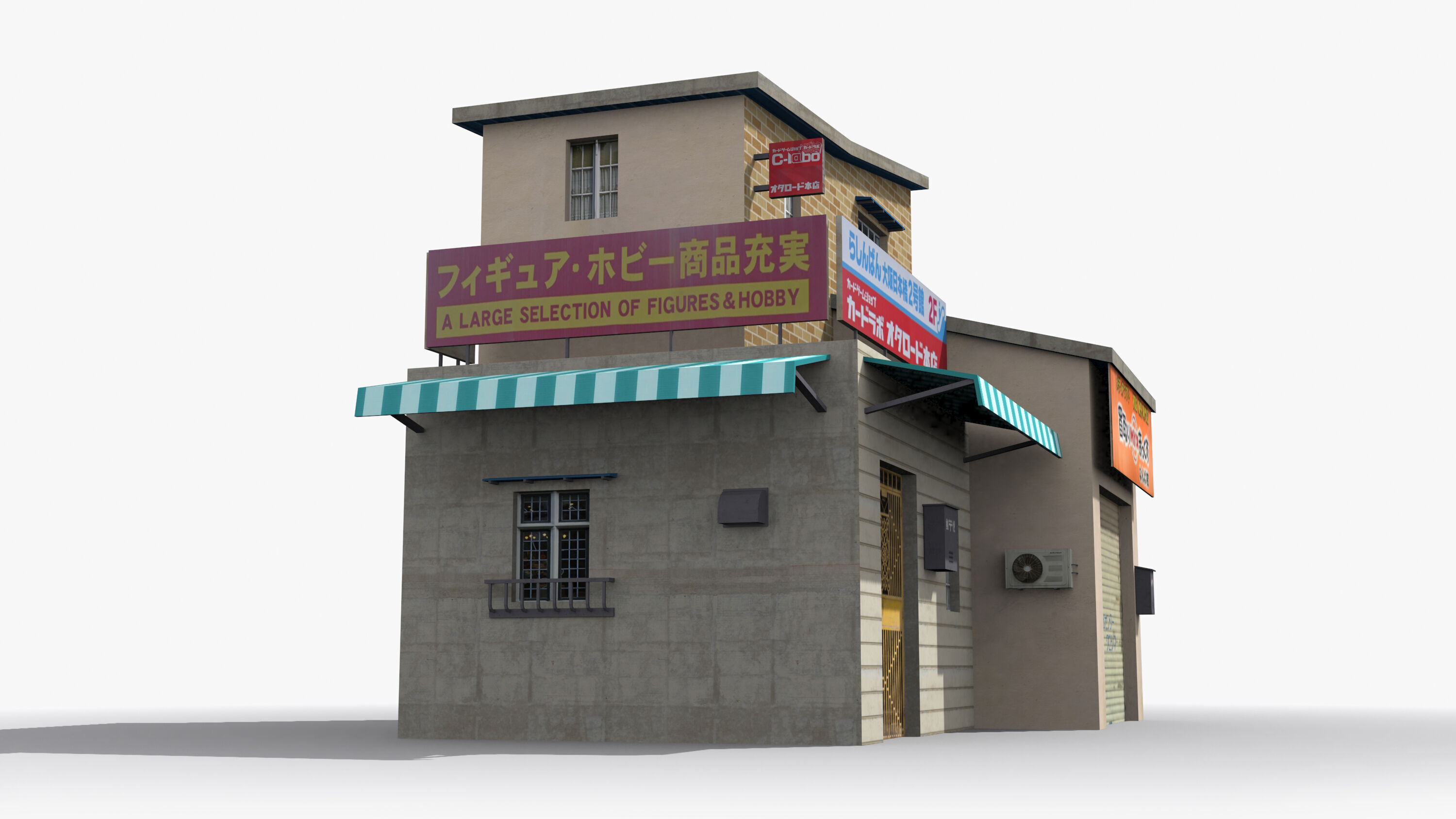 Japanese House x19 Low-poly 3D model_3