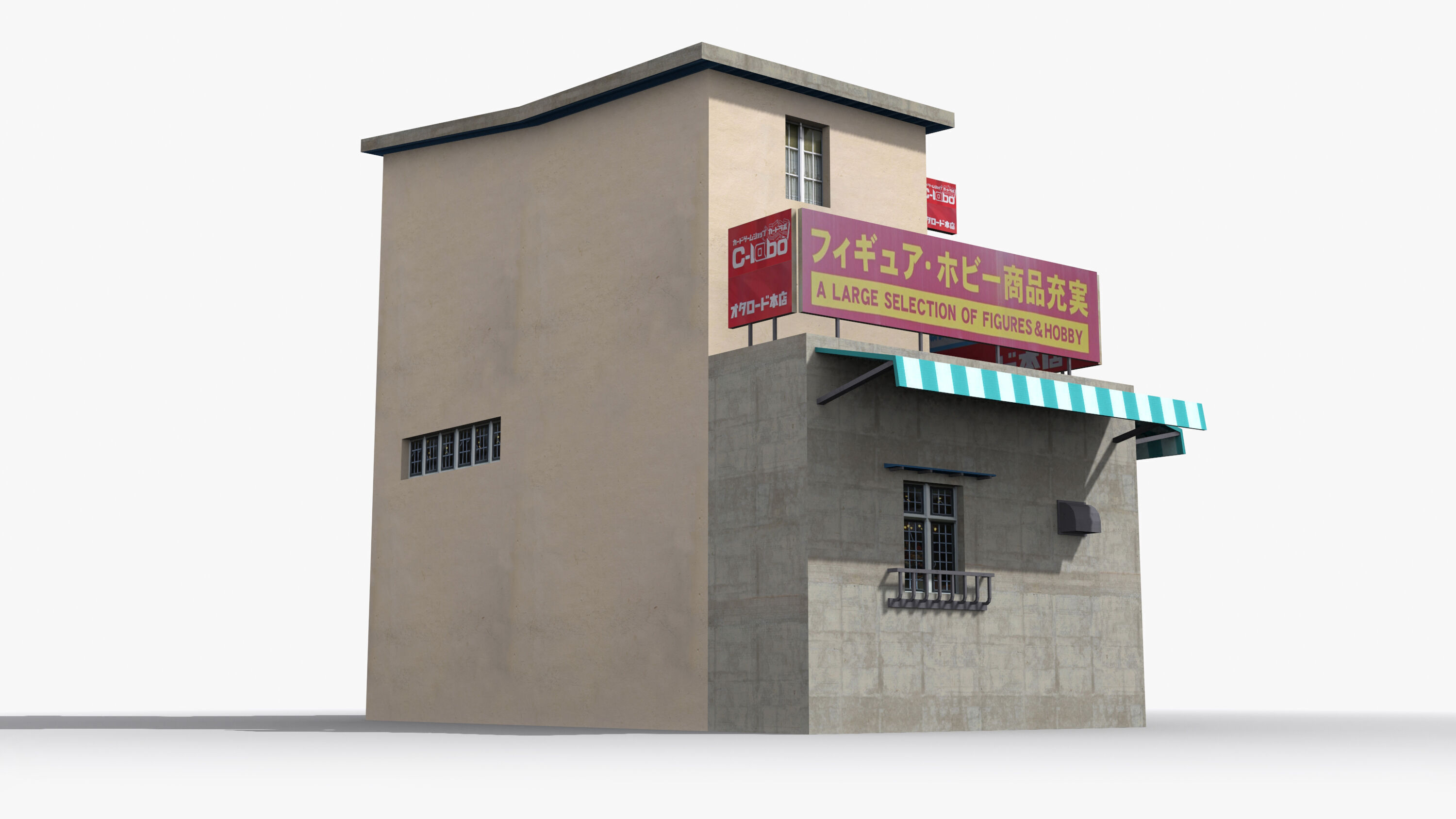 Japanese House x19 Low-poly 3D model_4