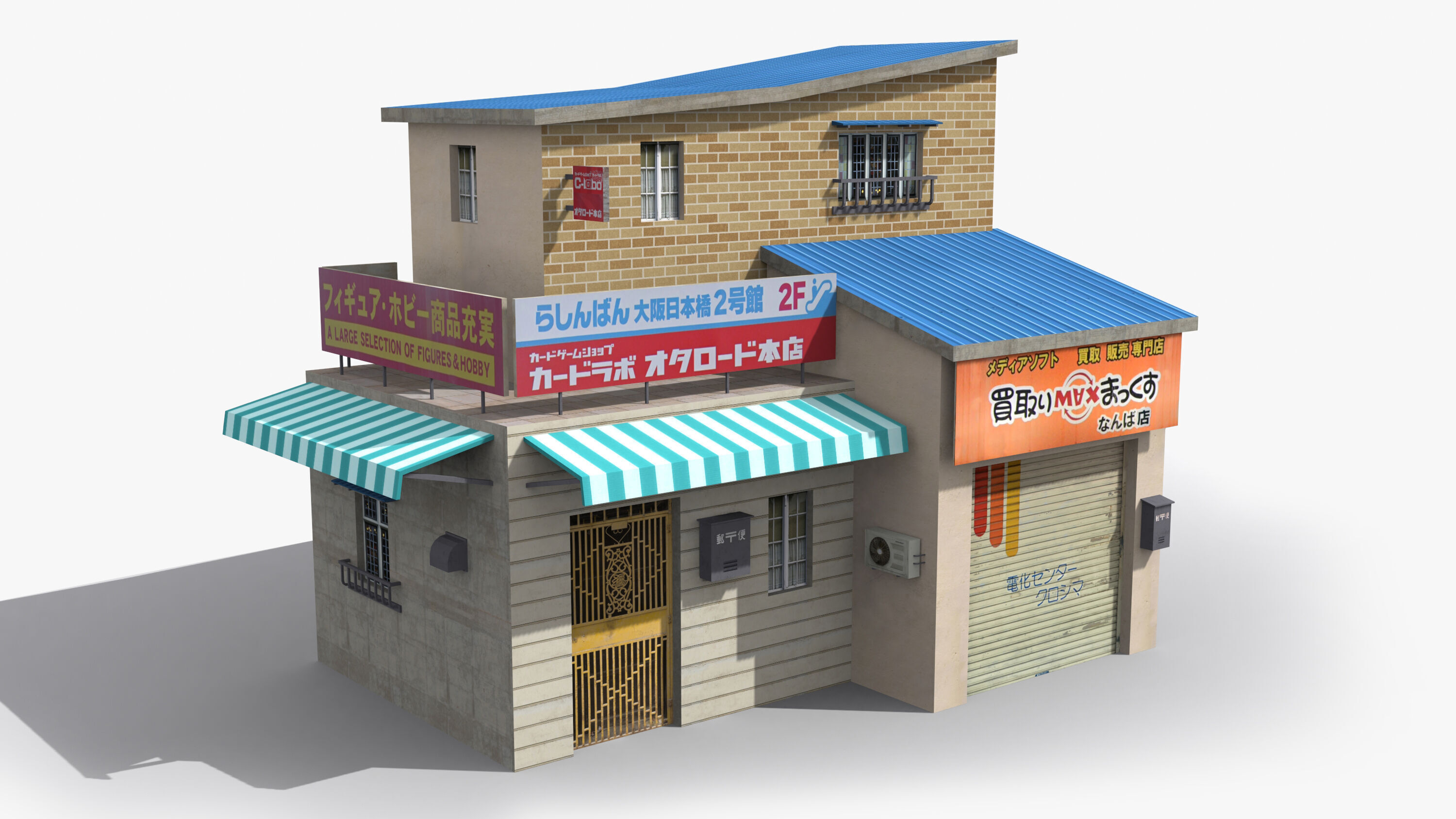 Japanese House x19 Low-poly 3D model_5