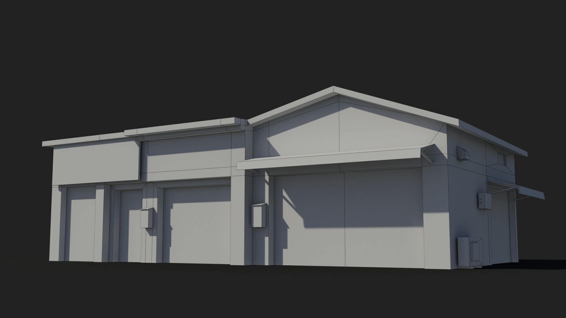 Japanese House x20 Low-poly 3D model_8