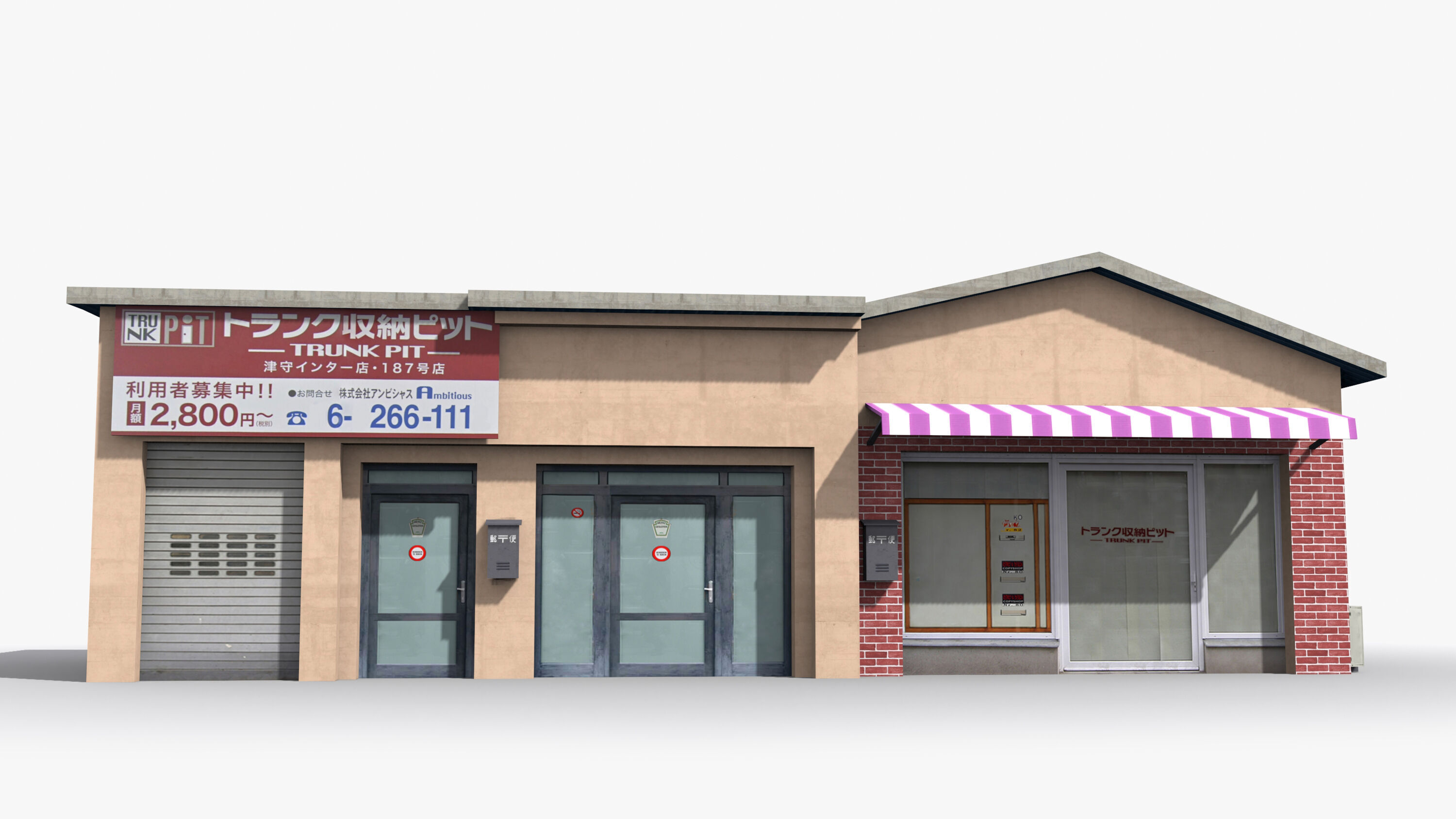 Japanese House x20 Low-poly 3D model_1