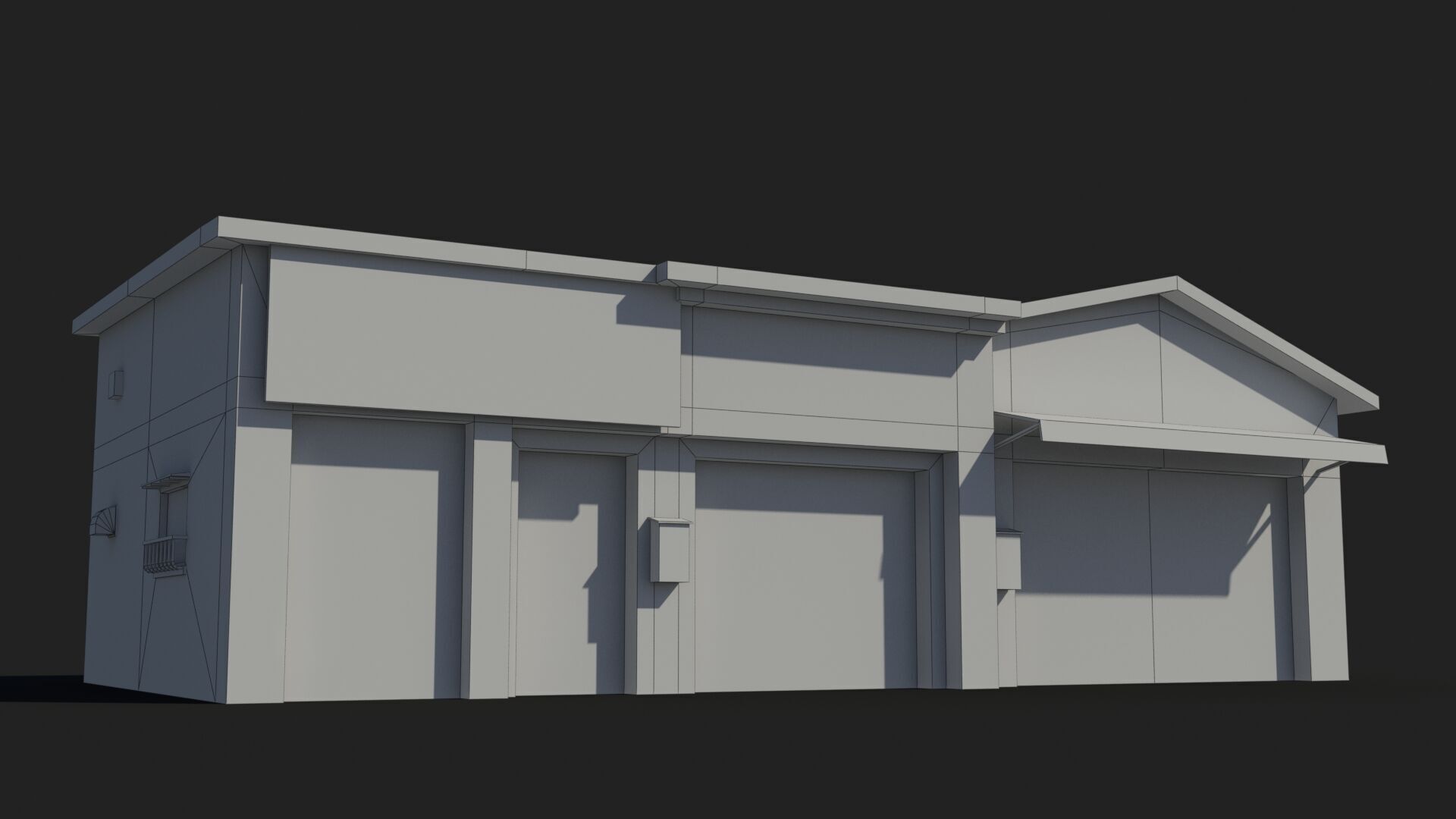 Japanese House x20 Low-poly 3D model_6