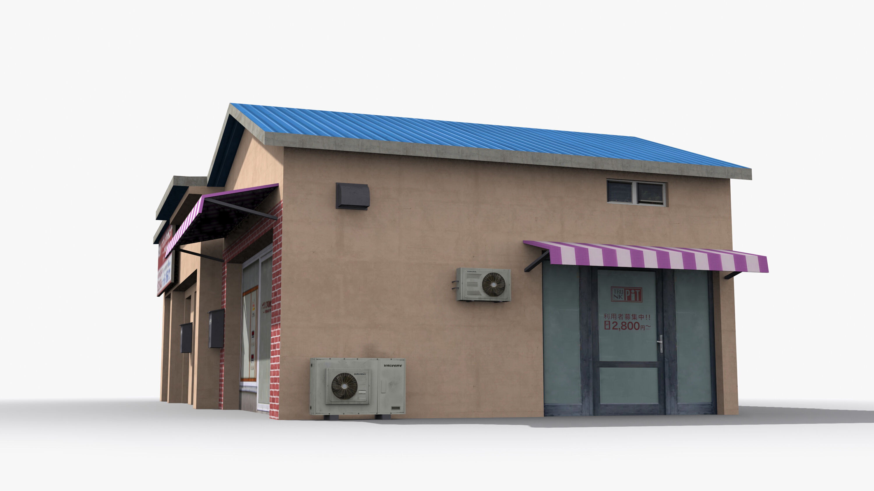 Japanese House x20 Low-poly 3D model_3