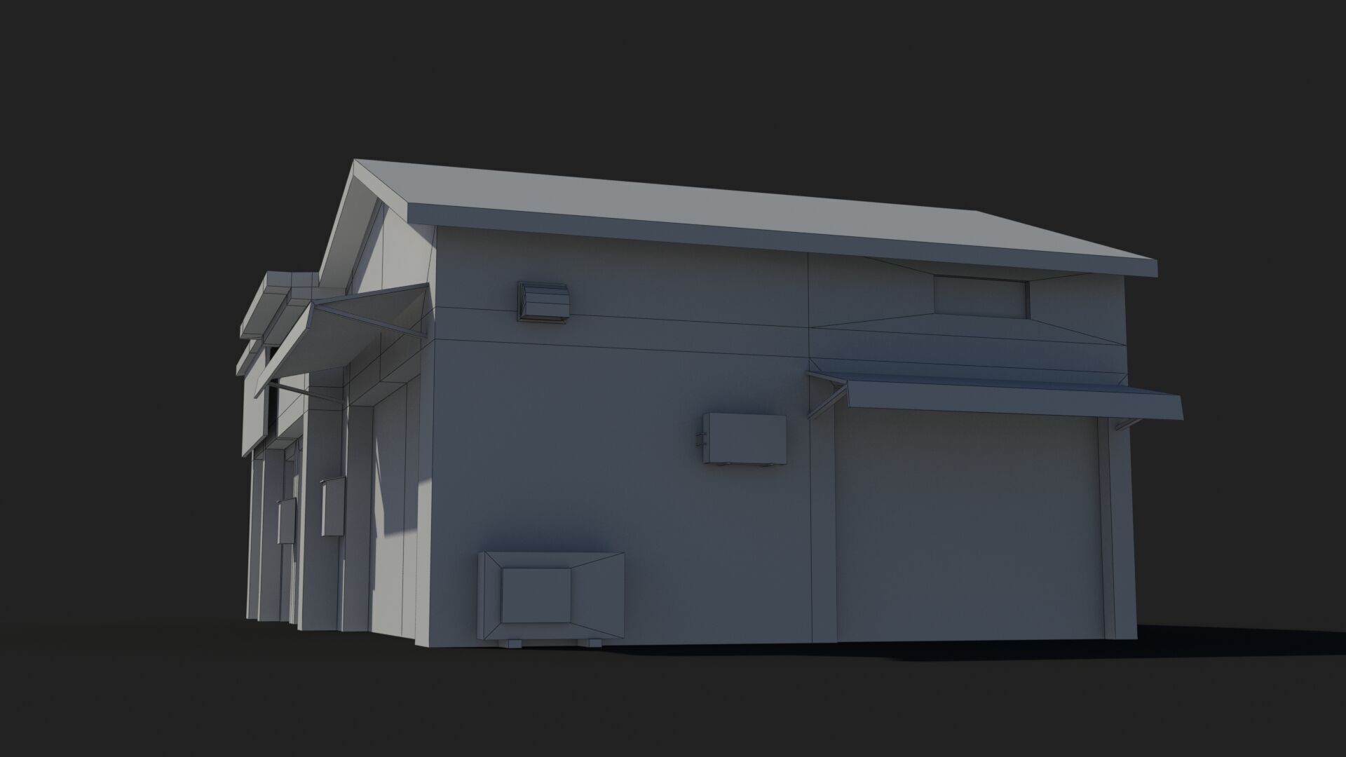 Japanese House x20 Low-poly 3D model_9