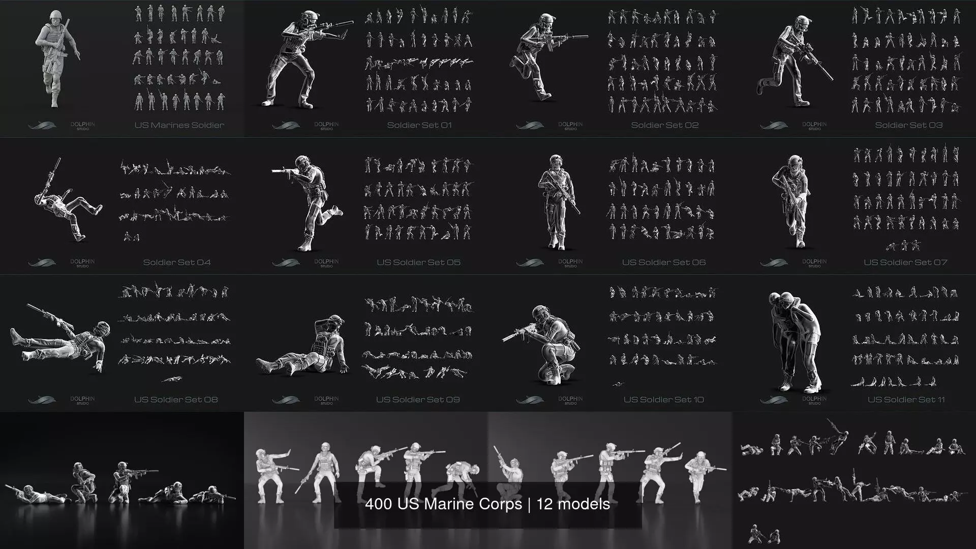 400 US Marine Corps 3D Model Collection_0