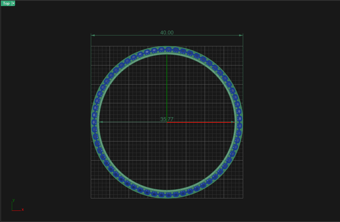 40mm Diamond watch bezel  3D print model_8