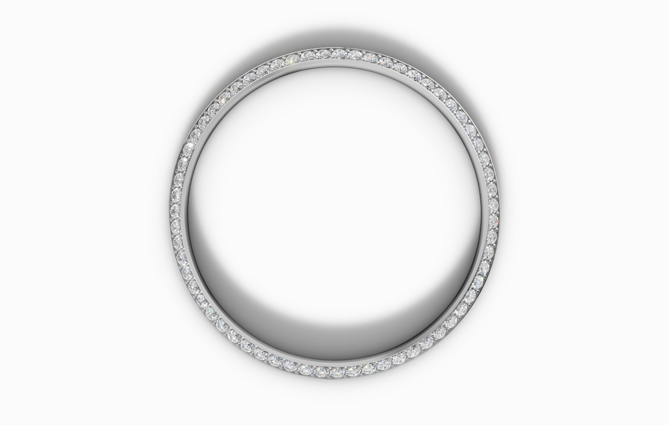 40mm Diamond watch bezel  3D print model_3