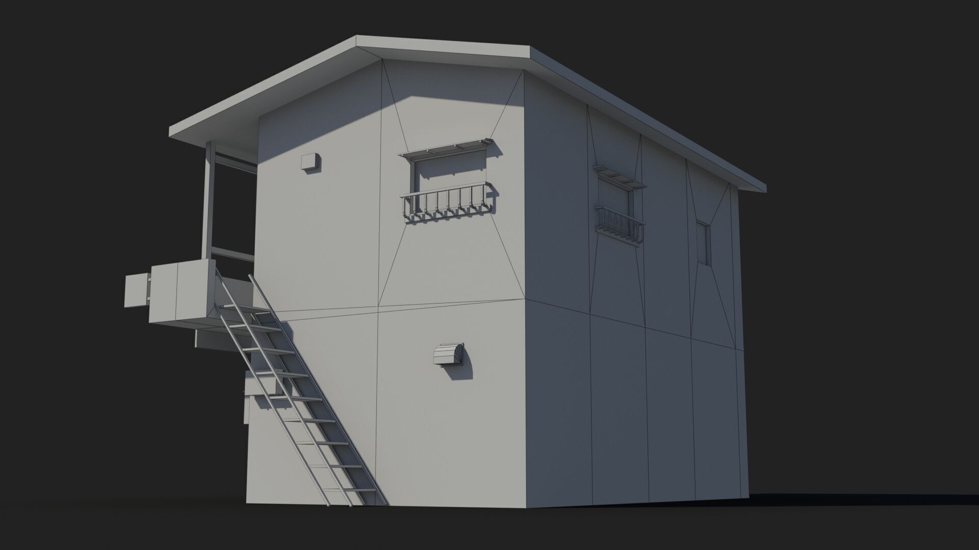 Japanese House x21 Low-poly 3D model_10