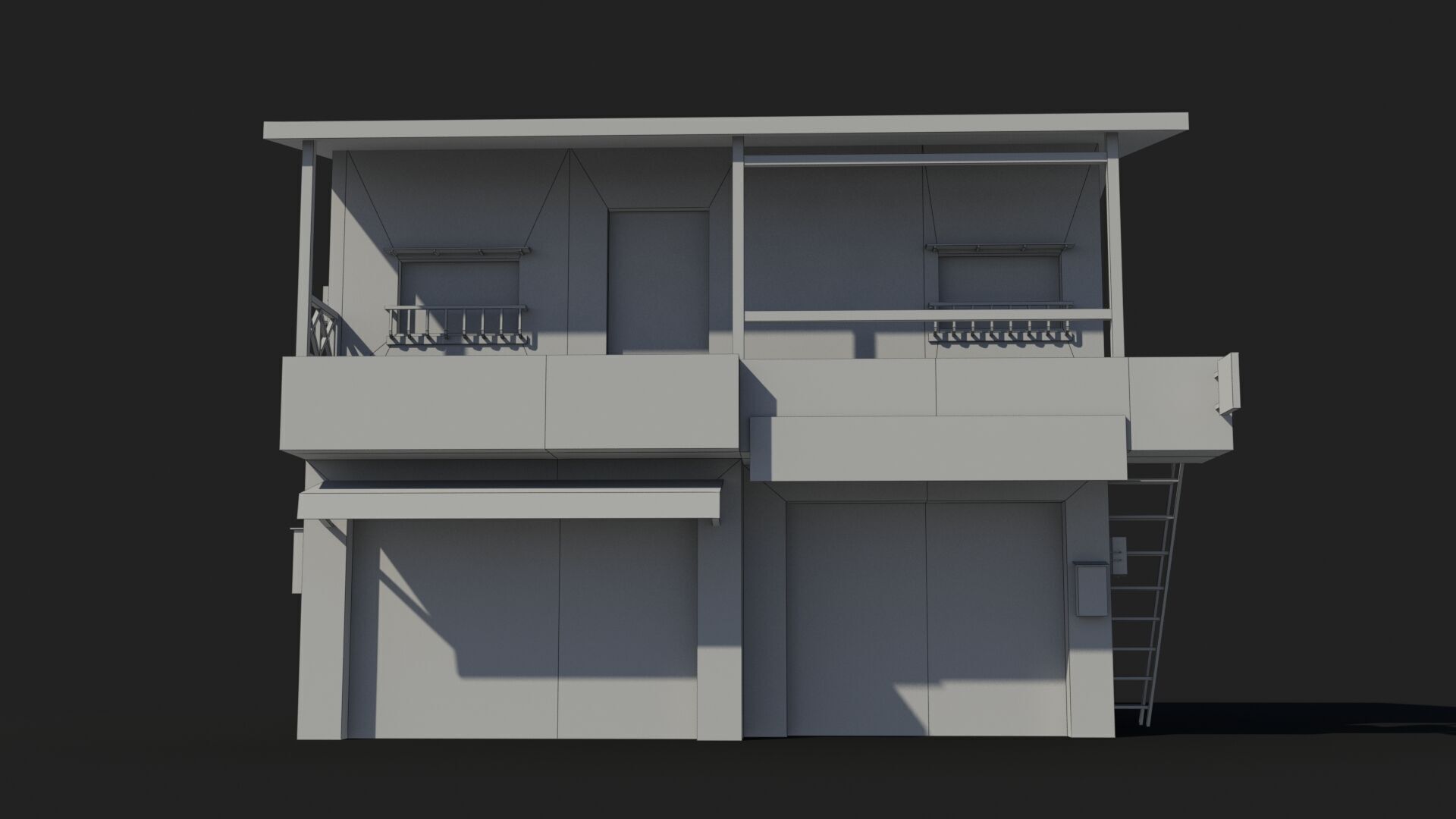 Japanese House x21 Low-poly 3D model_7