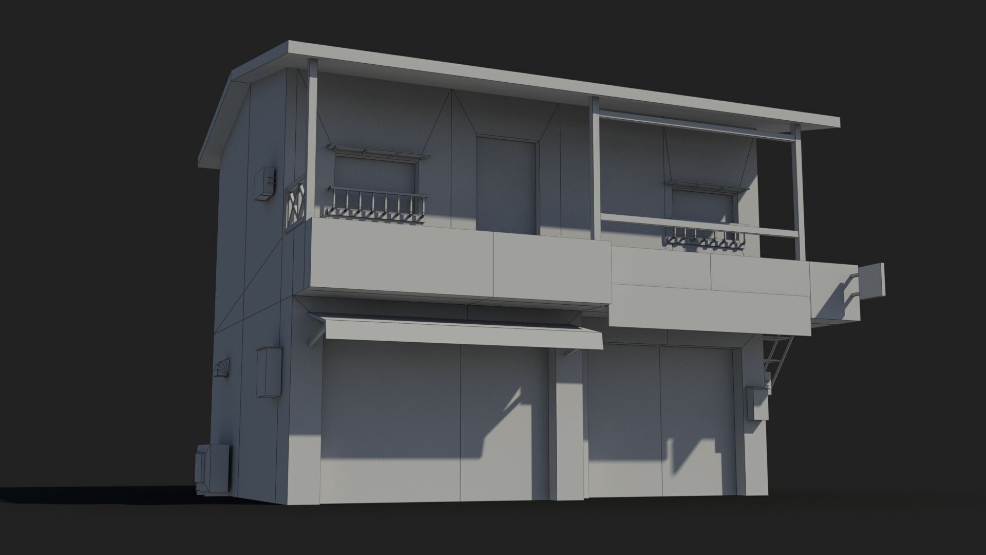 Japanese House x21 Low-poly 3D model_8