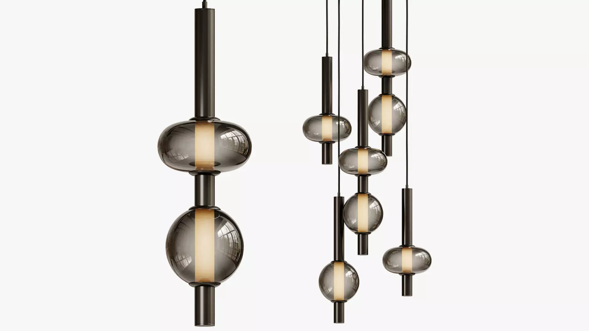 Time Travel Drama Chandelier Three Types 3D model