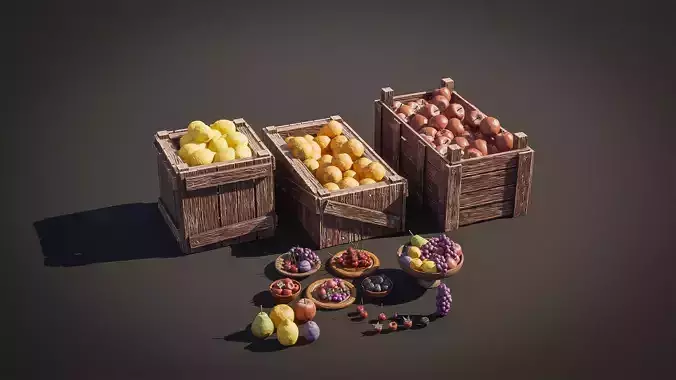 Stylized Fruits and Berries Pack