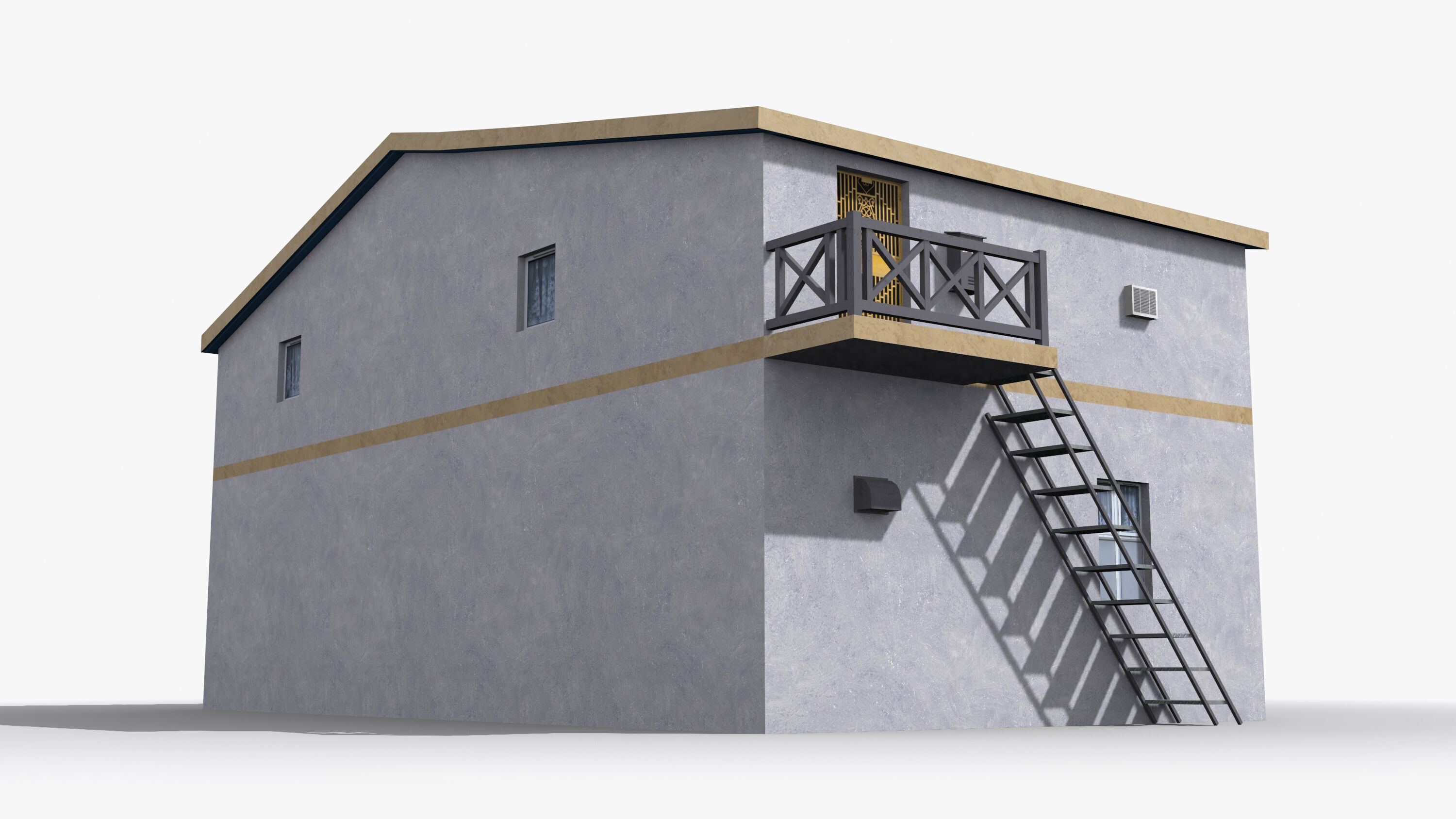 Japanese House x22 Low-poly 3D model_4