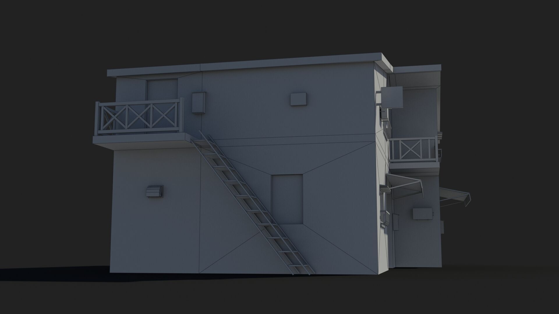 Japanese House x22 Low-poly 3D model_9