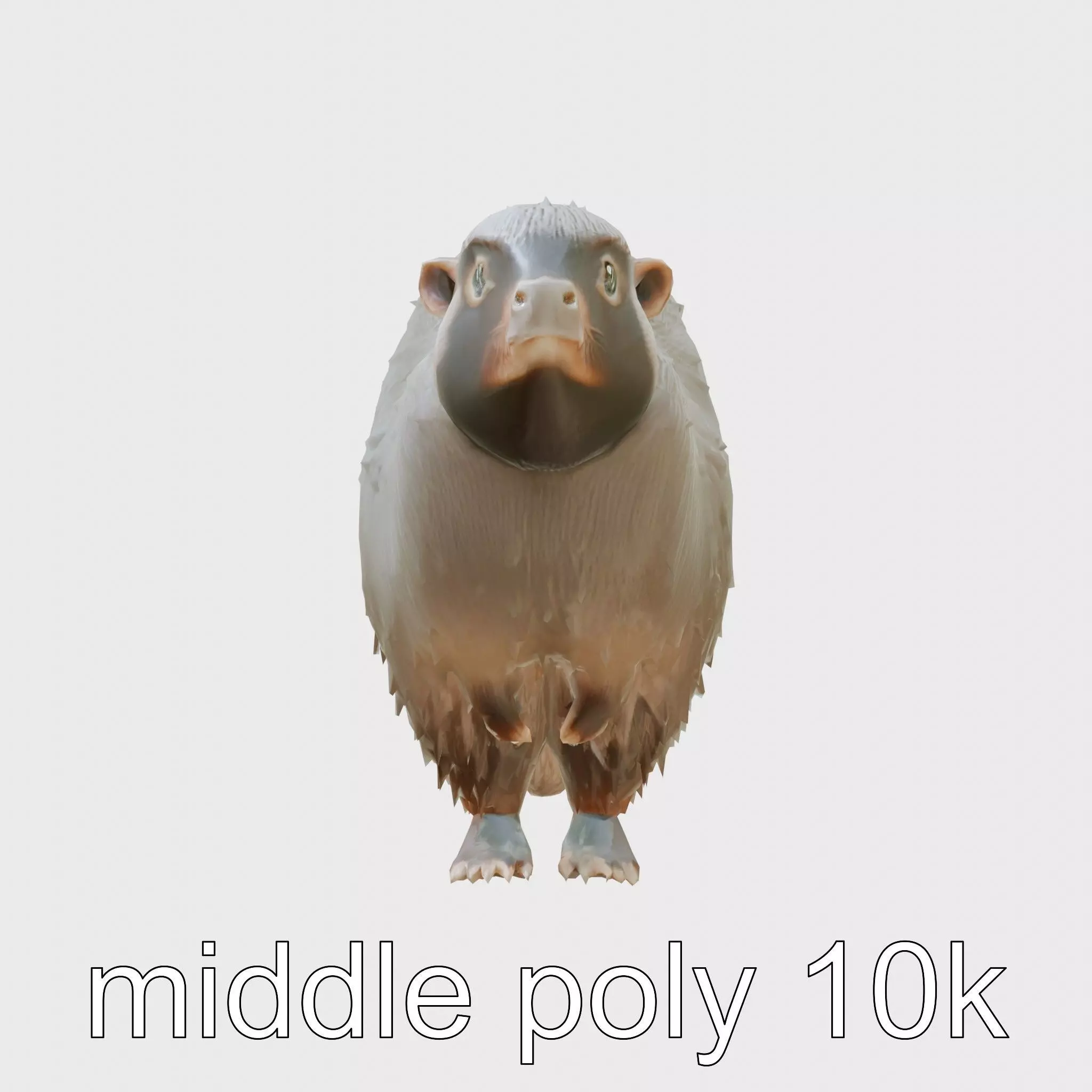 Furry Nutria Marshland Guardian 3D Model Low-poly 3D model_0