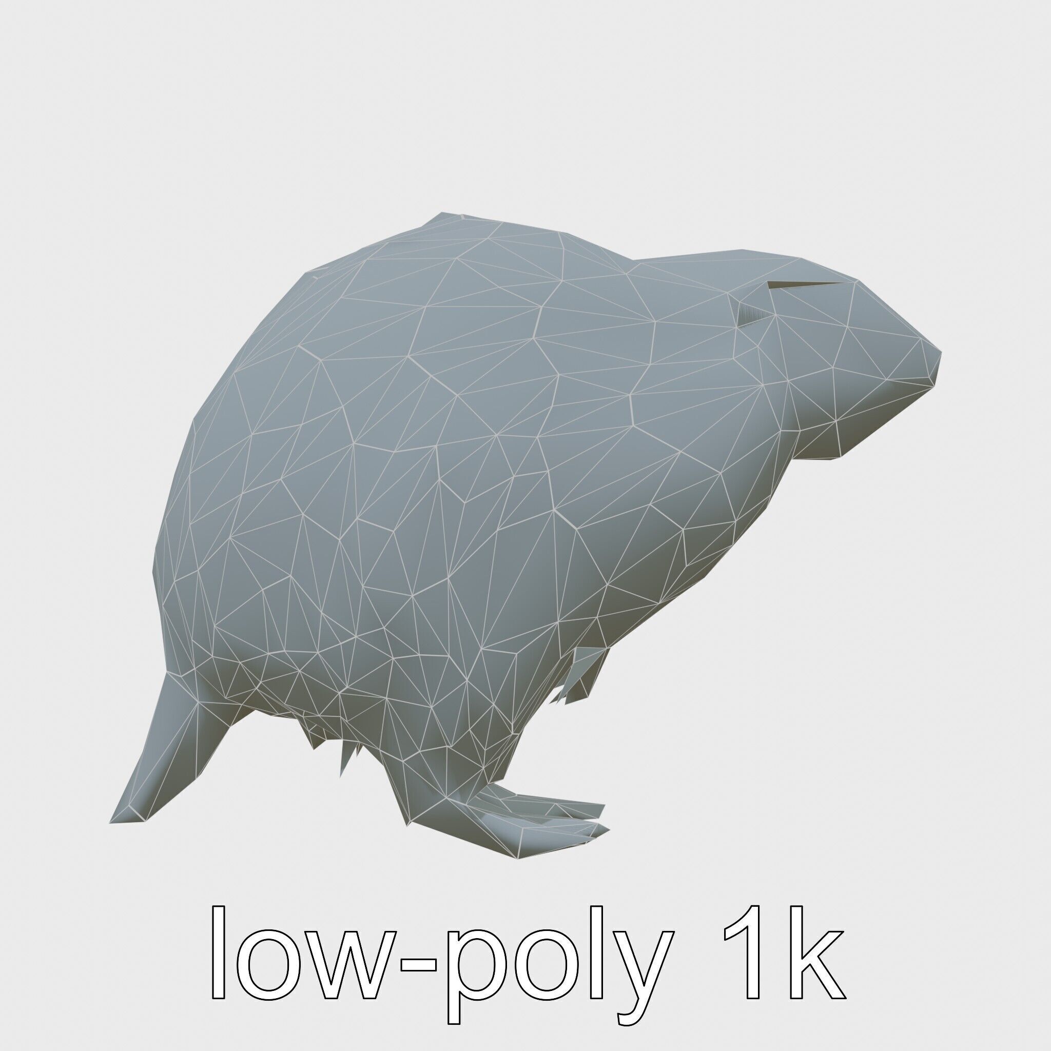 Furry Nutria Marshland Guardian 3D Model Low-poly 3D model_26
