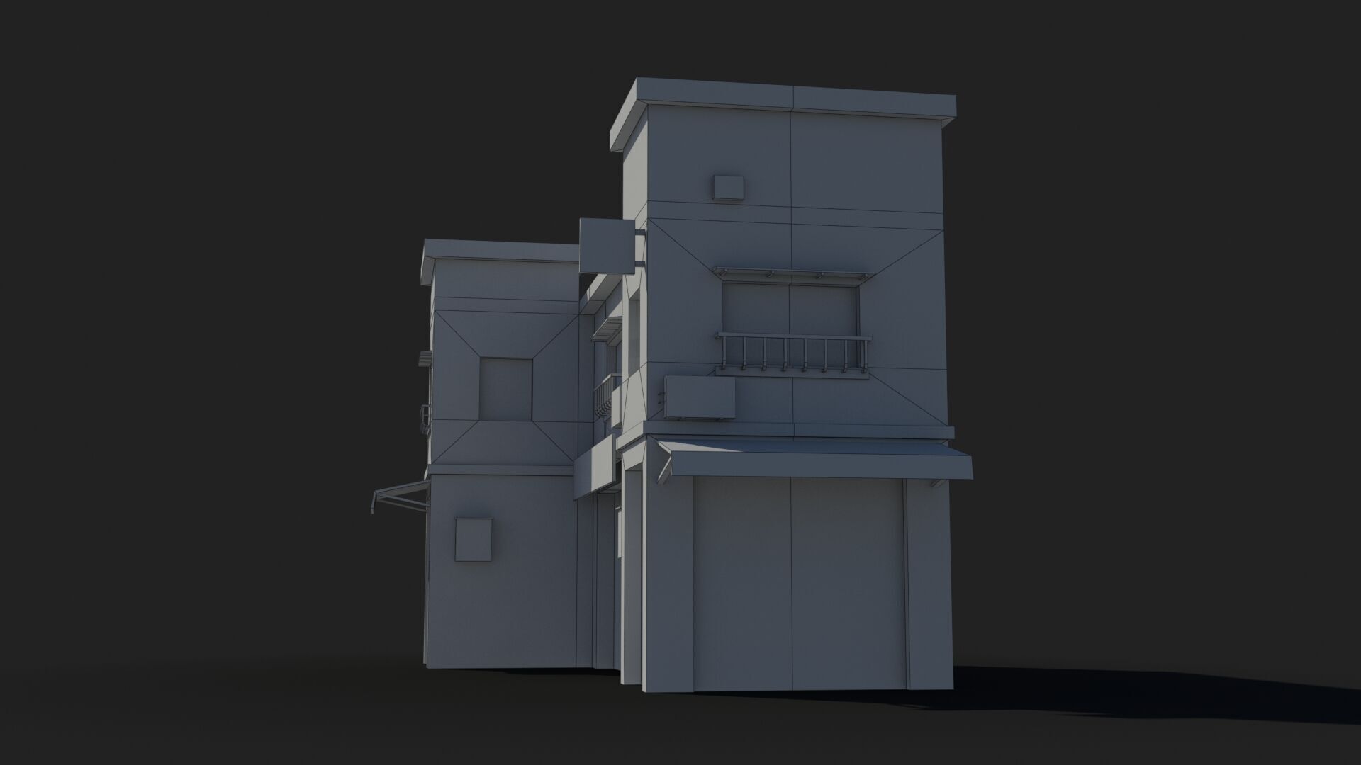 Japanese House x23 Low-poly 3D model_8