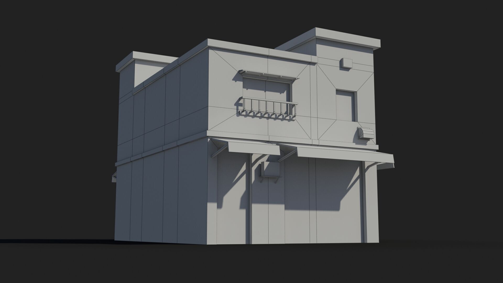 Japanese House x23 Low-poly 3D model_9