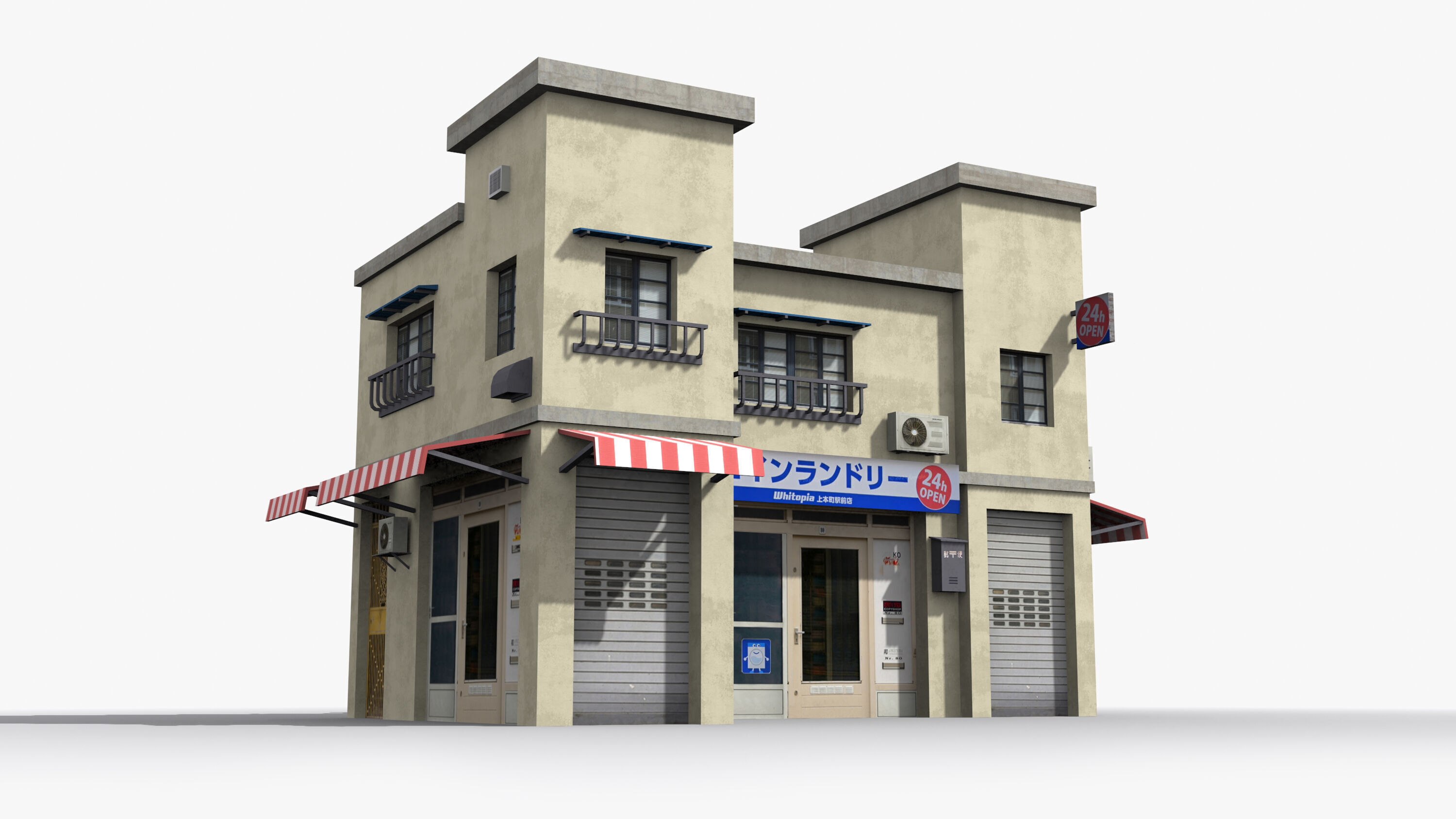 Japanese House x23 Low-poly 3D model_2