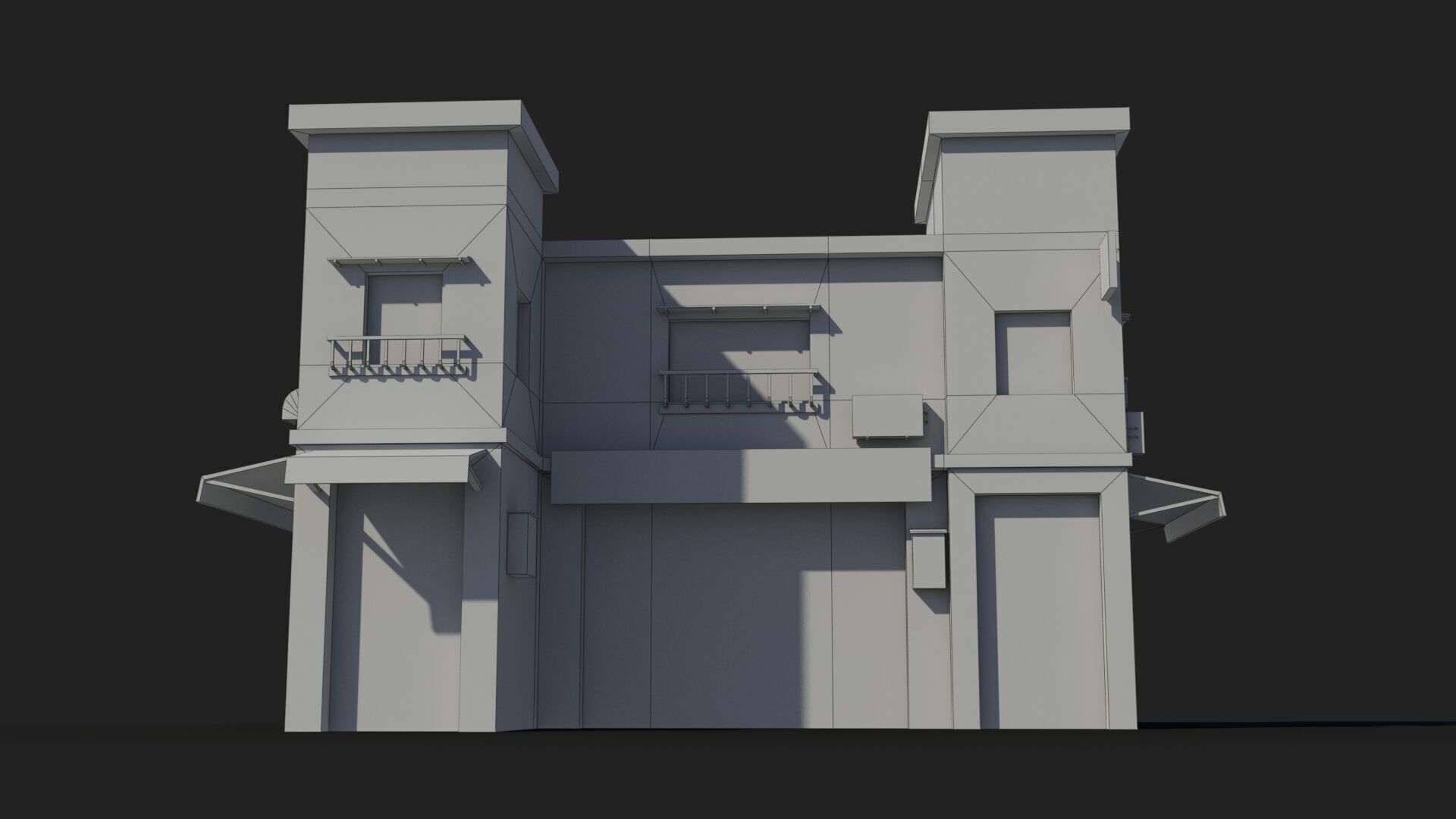 Japanese House x23 Low-poly 3D model_6