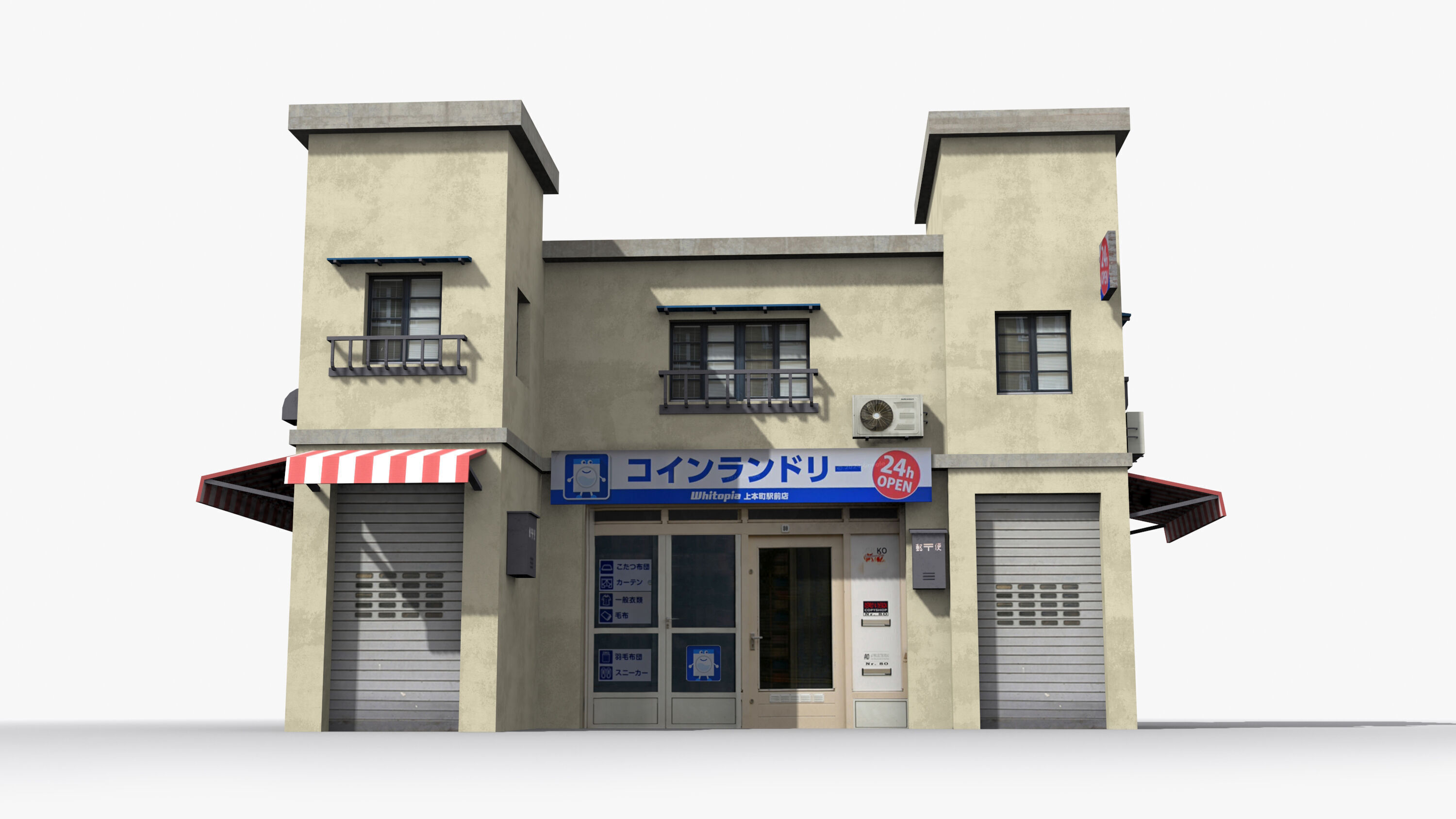 Japanese House x23 Low-poly 3D model_1