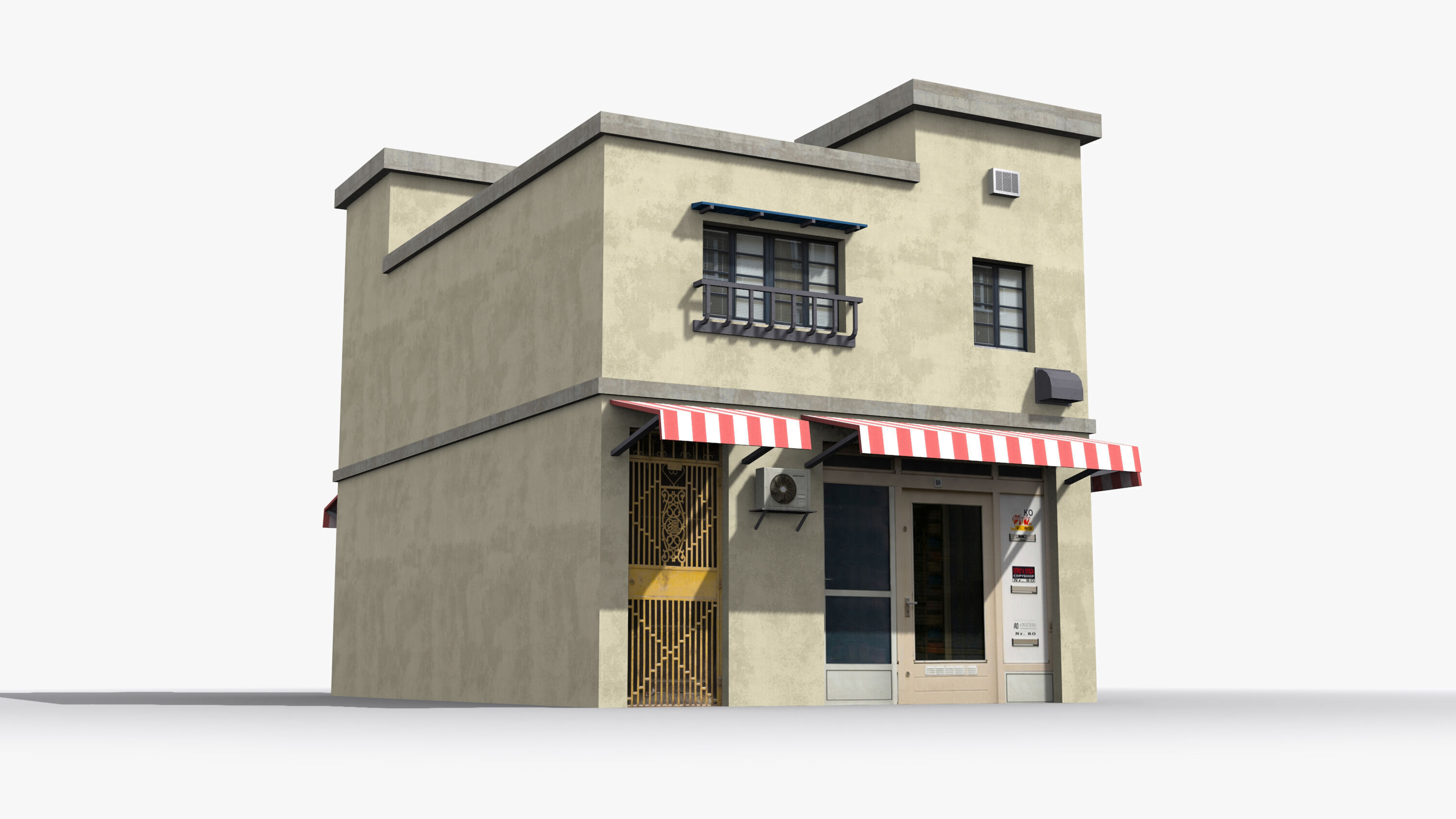 Japanese House x23 Low-poly 3D model_4