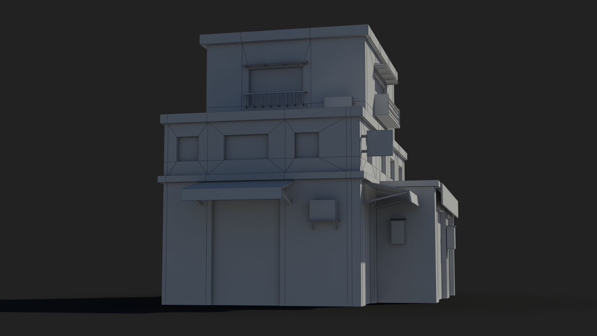 Japanese House x24 Low-poly 3D model_9
