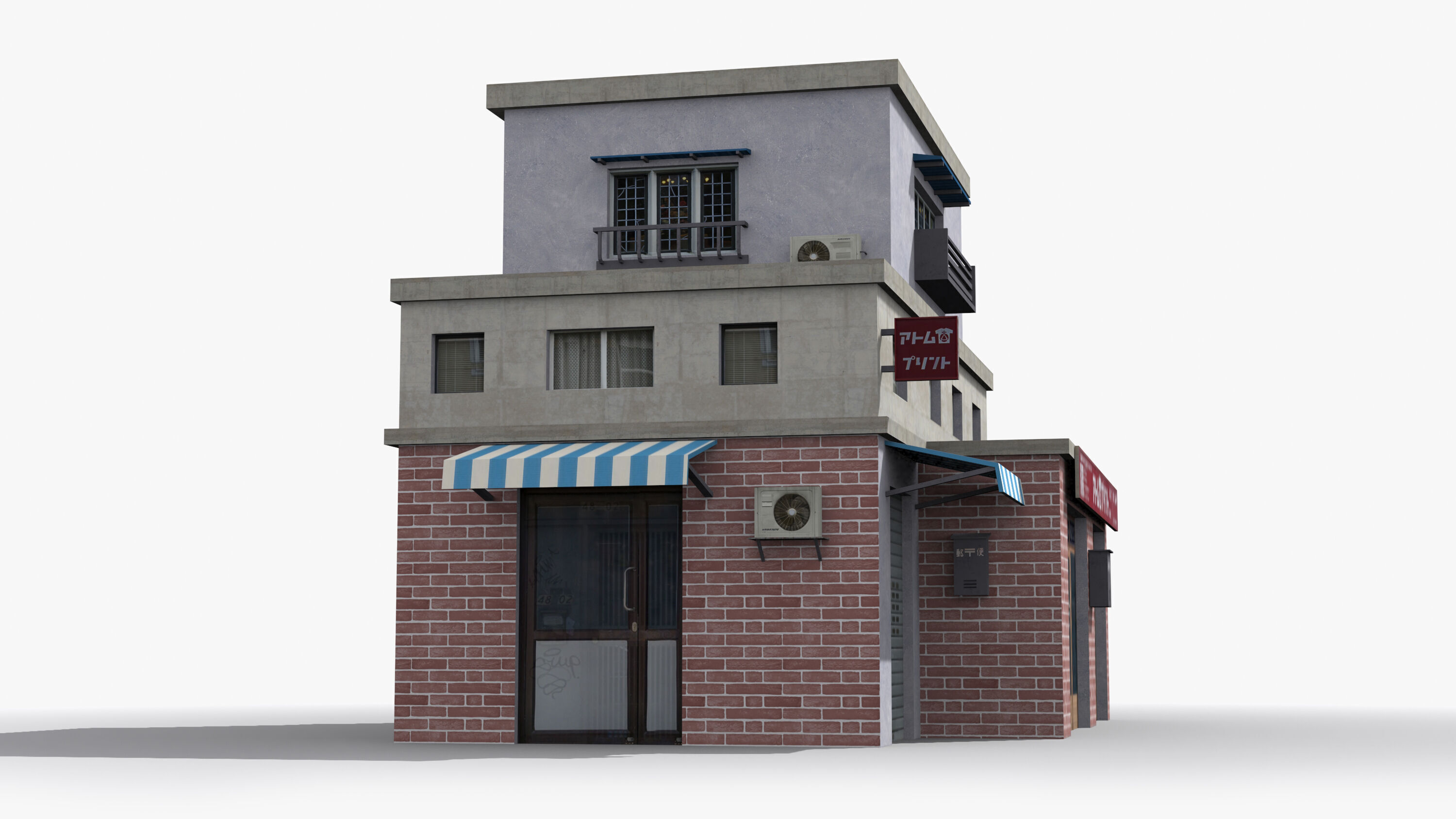 Japanese House x24 Low-poly 3D model_3