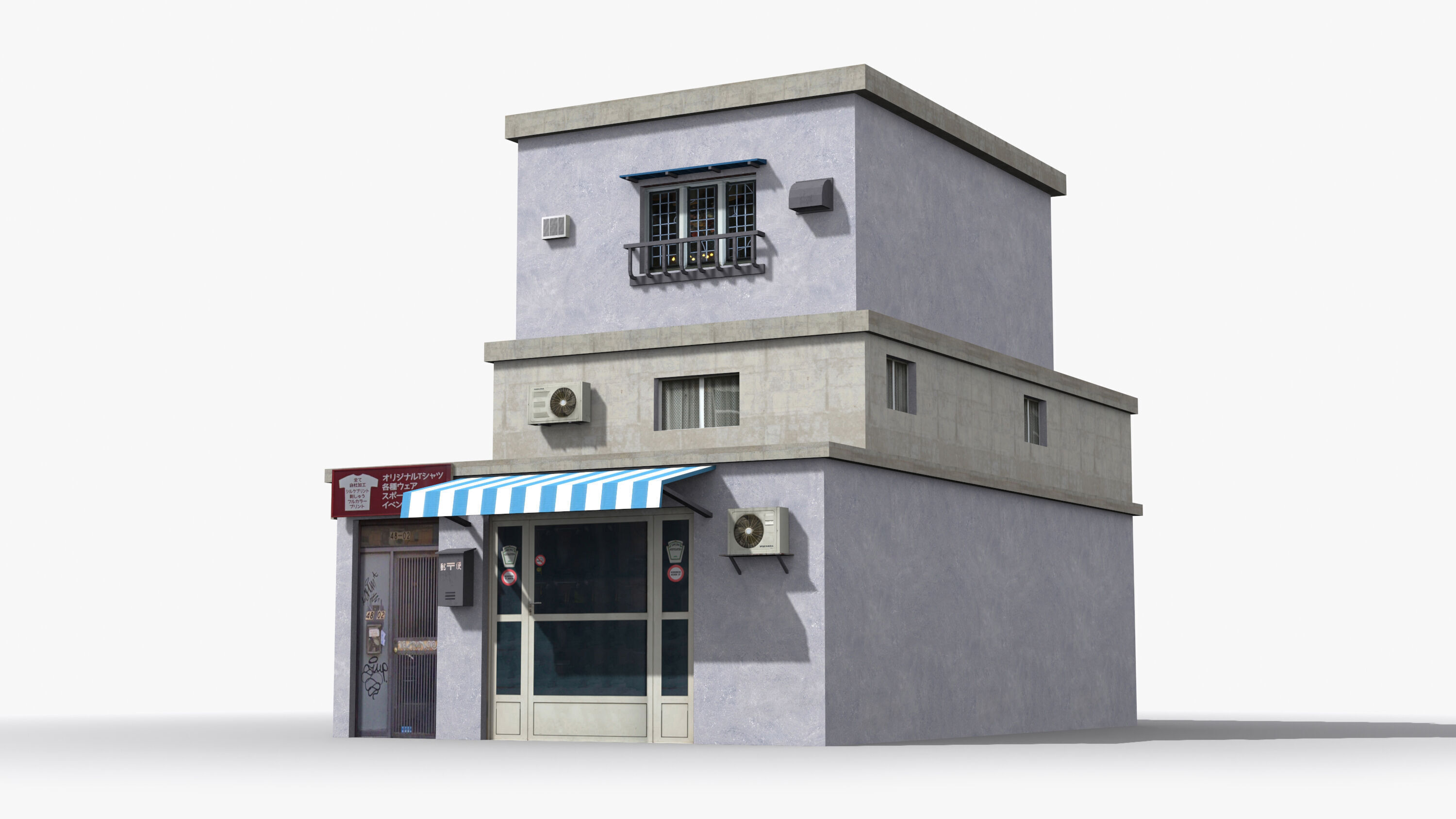 Japanese House x24 Low-poly 3D model_4