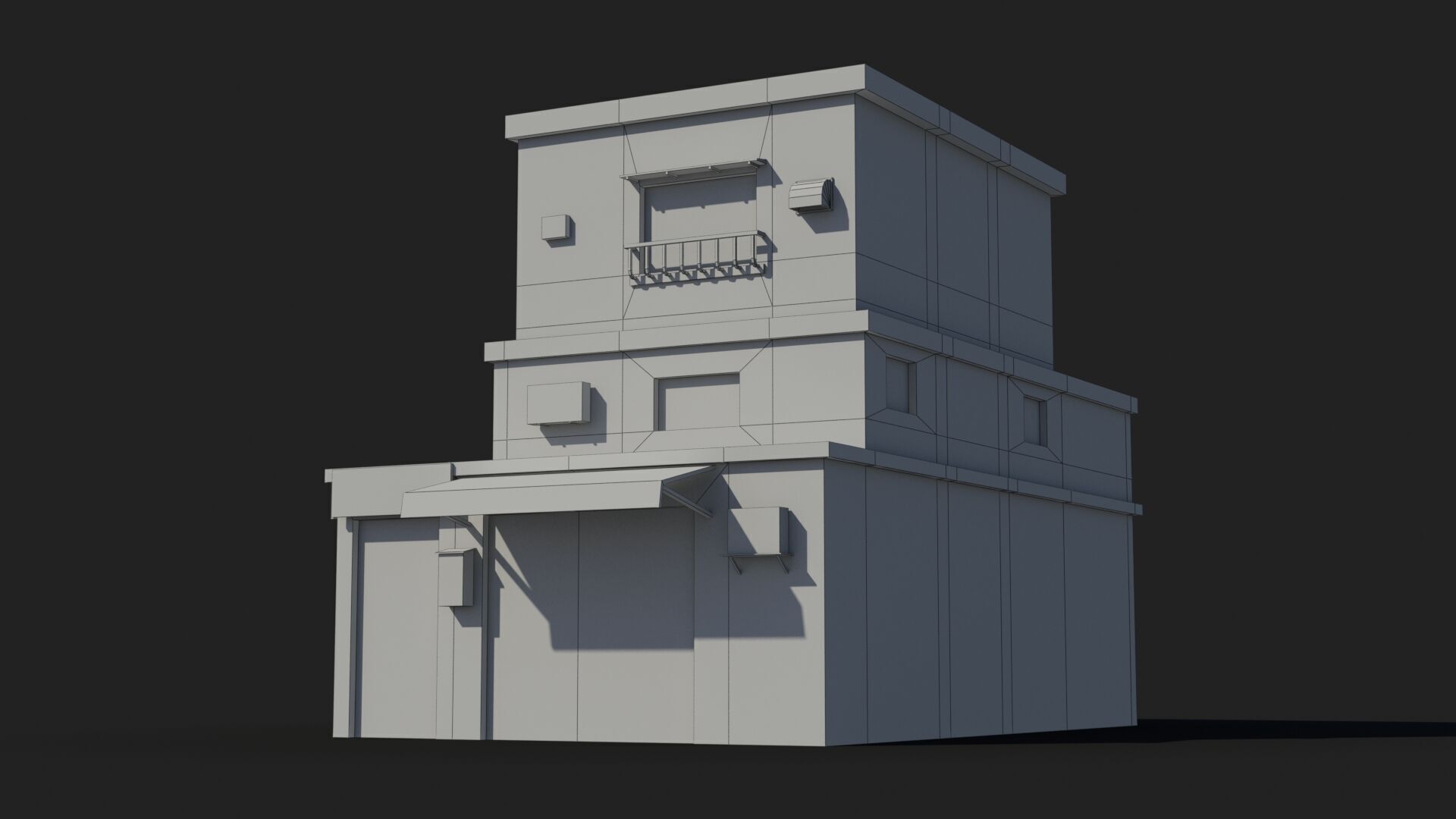 Japanese House x24 Low-poly 3D model_10