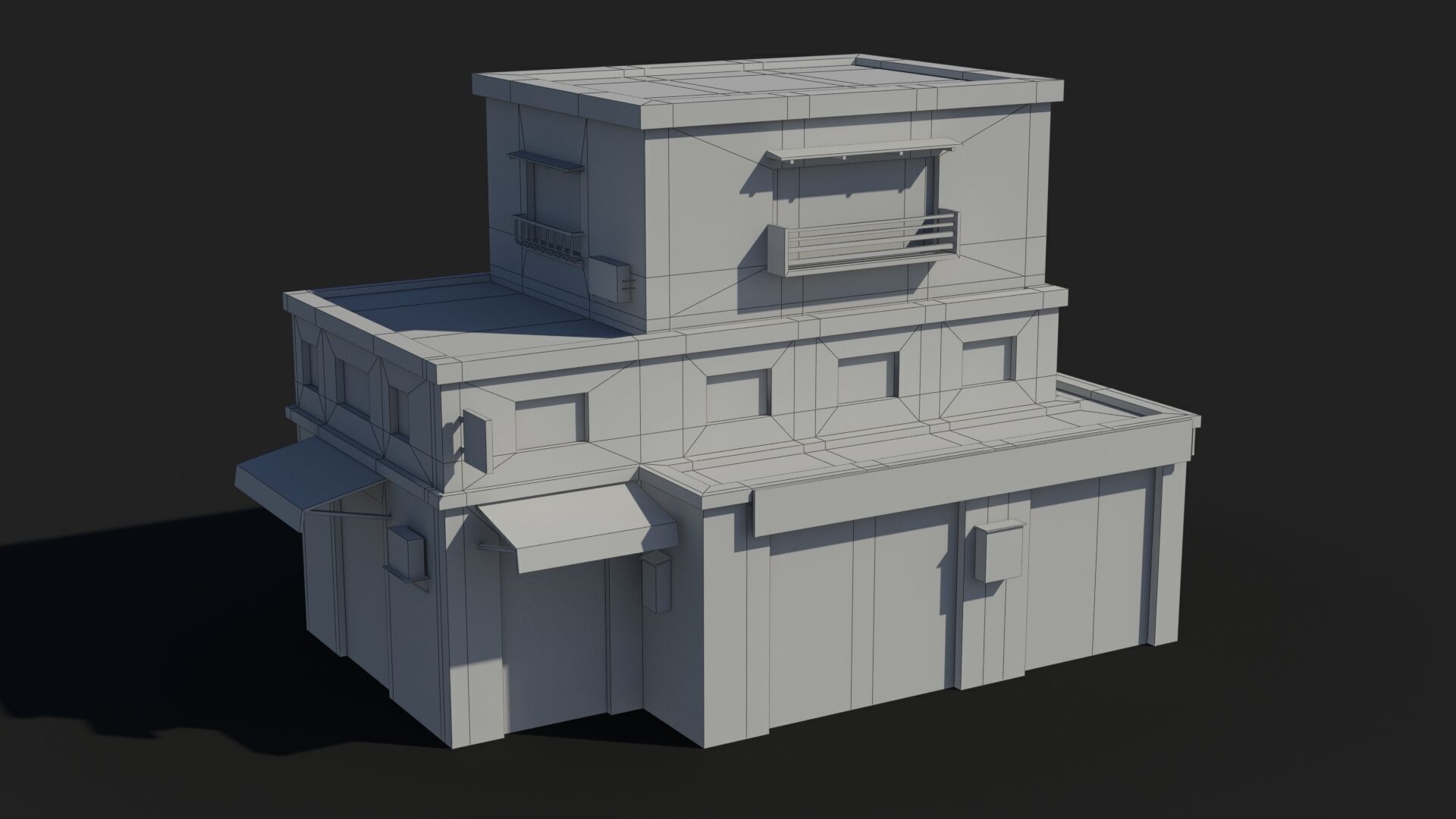 Japanese House x24 Low-poly 3D model_11