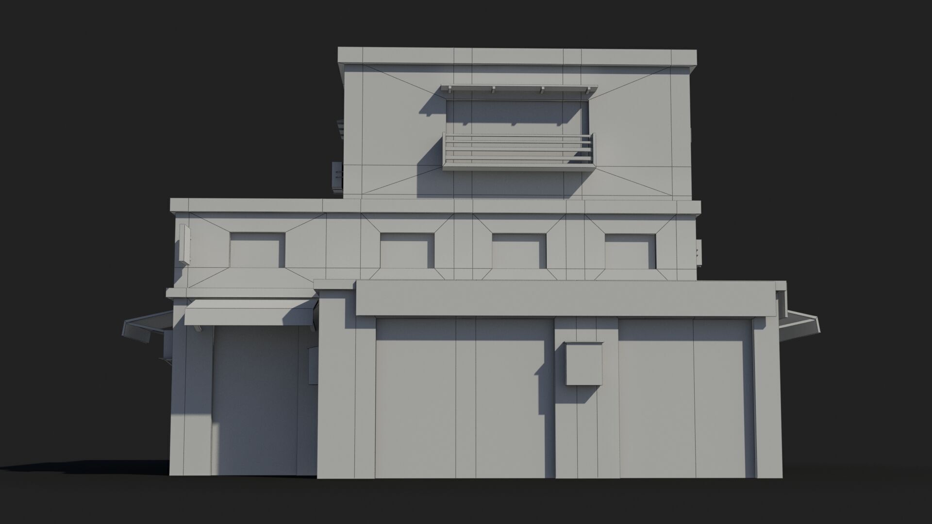 Japanese House x24 Low-poly 3D model_7