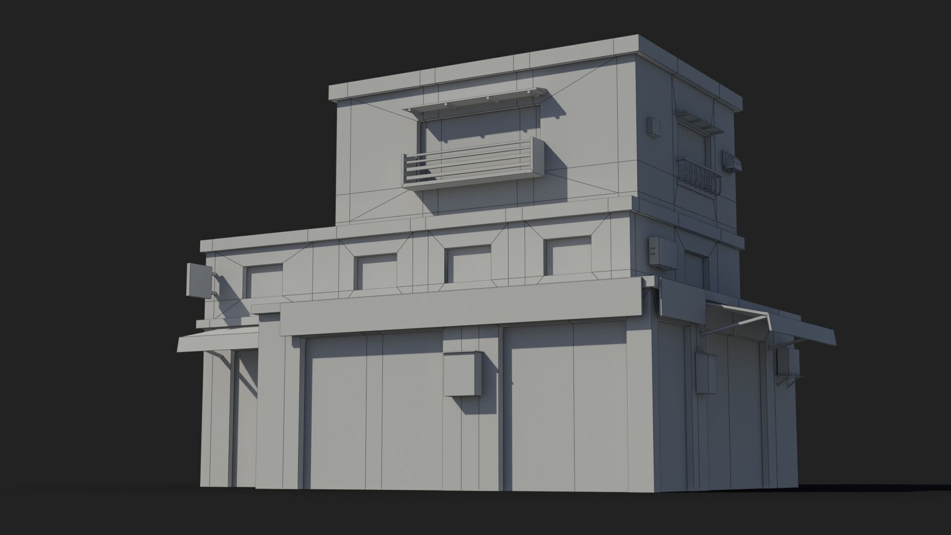 Japanese House x24 Low-poly 3D model_8