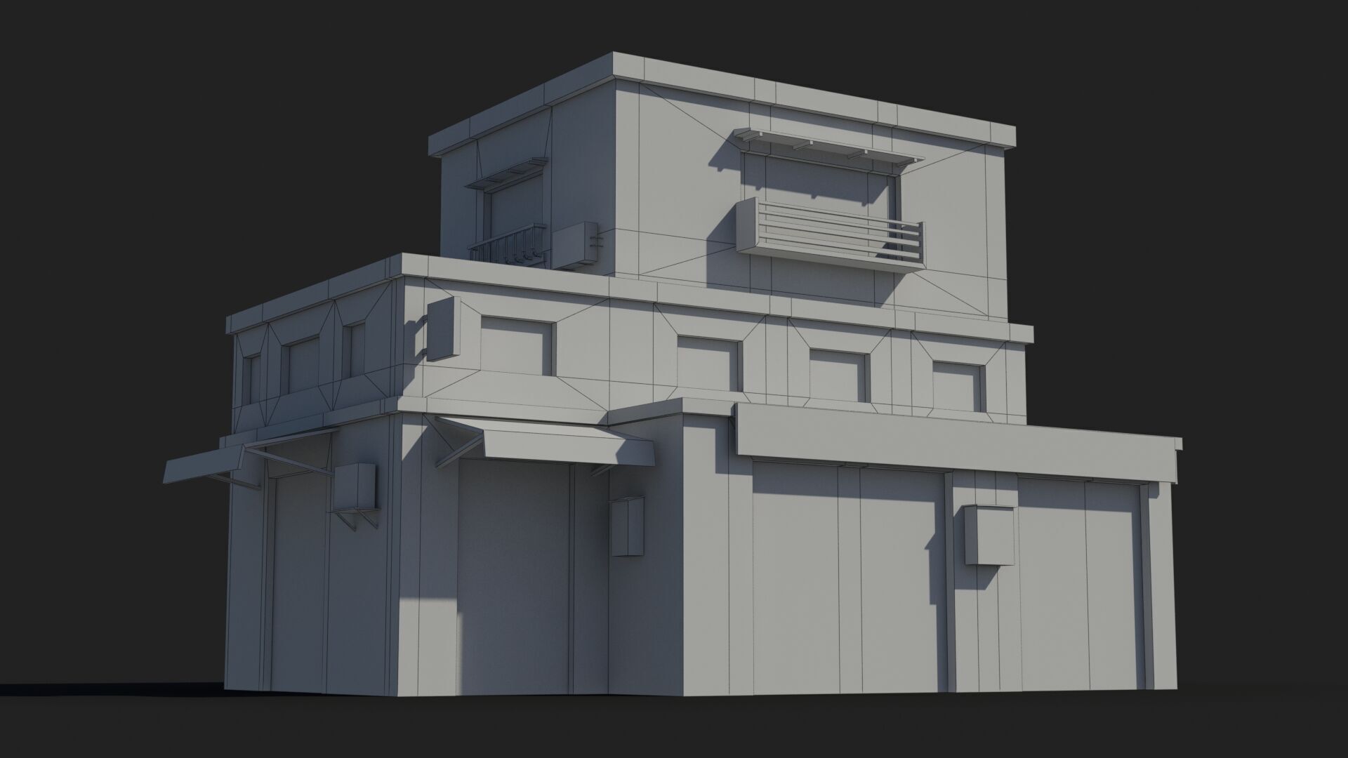 Japanese House x24 Low-poly 3D model_6