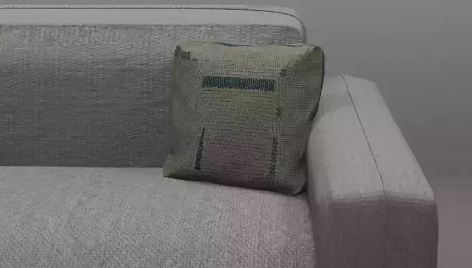 Modern 3D Sofa Model  Realistic Design  High Quality 3D model