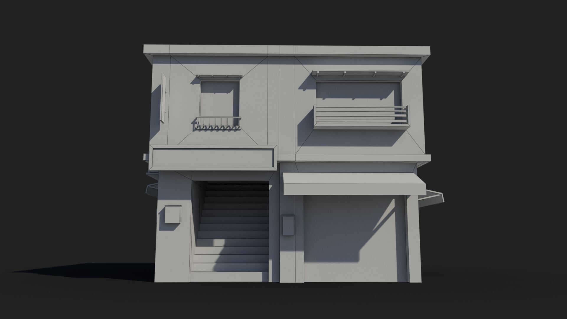 Japanese House x25 Low-poly 3D model_7