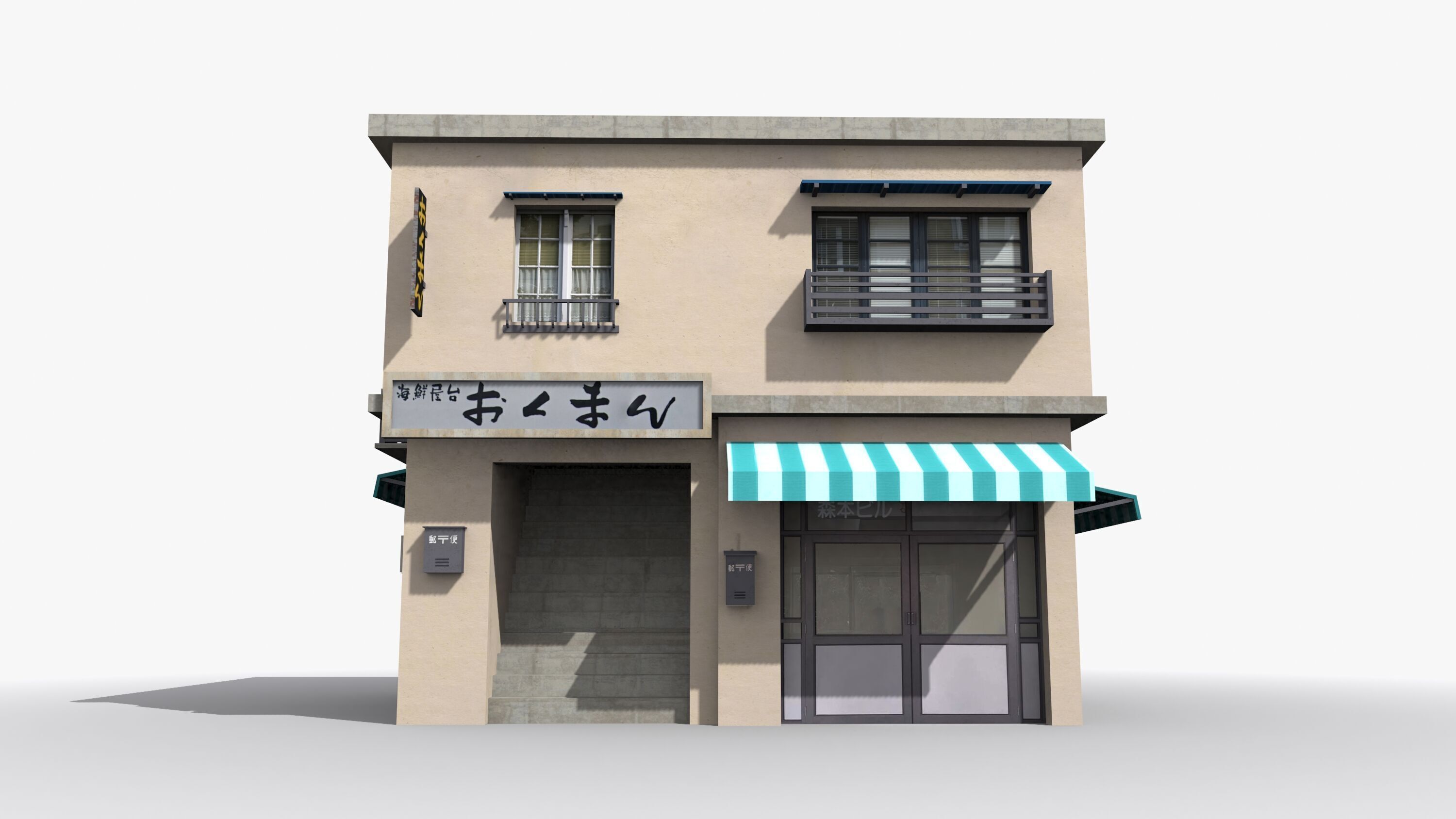 Japanese House x25 Low-poly 3D model_1