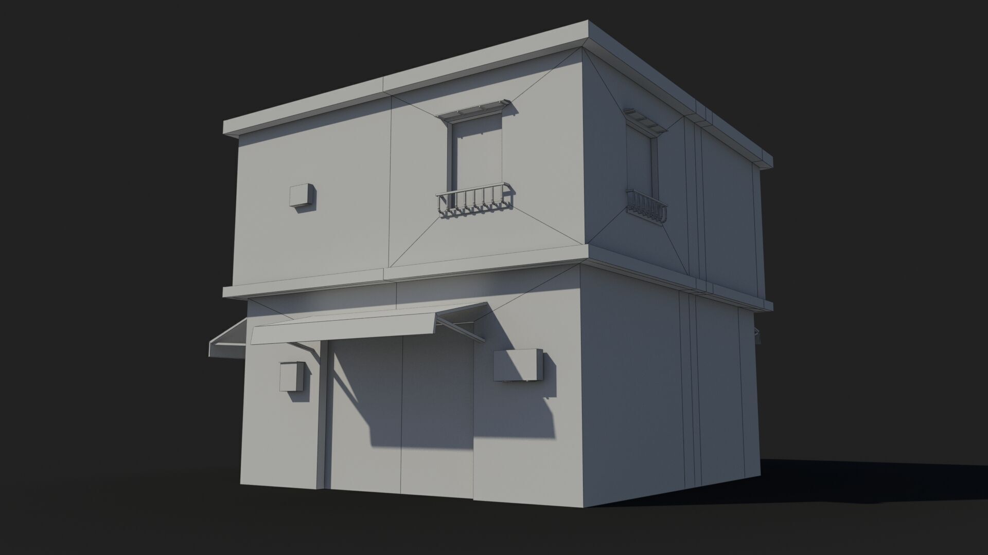 Japanese House x25 Low-poly 3D model_10