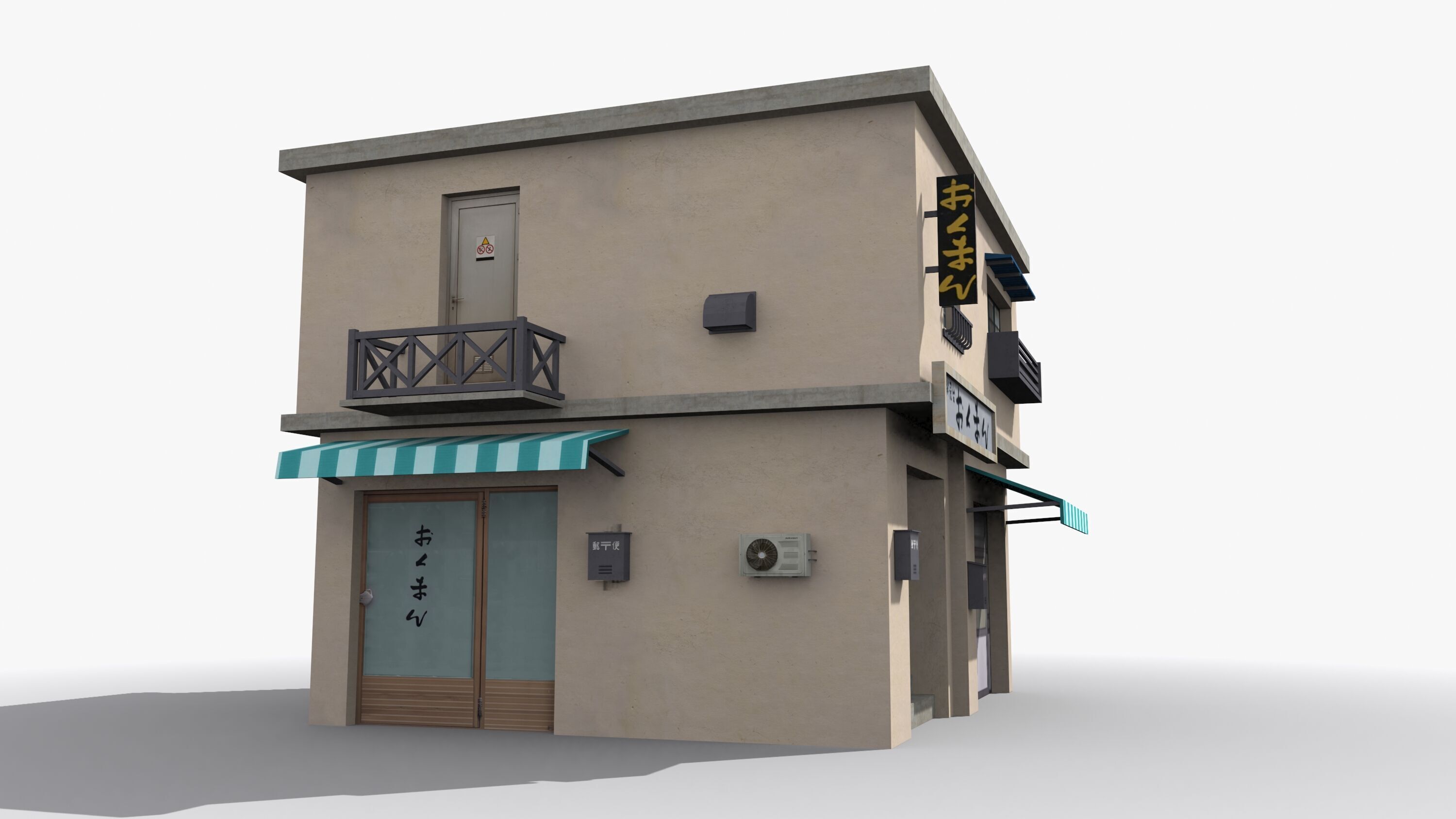 Japanese House x25 Low-poly 3D model_3