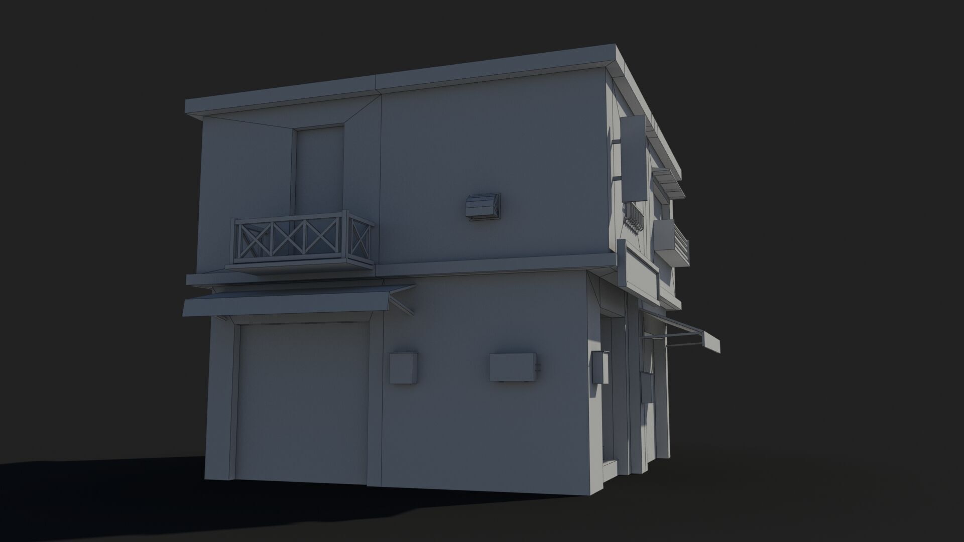 Japanese House x25 Low-poly 3D model_9