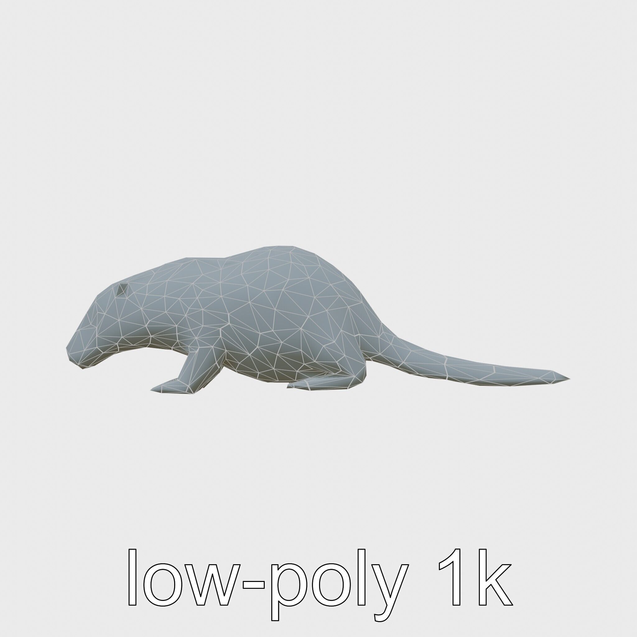 Nutria by the Riverbank 3D Model Low-poly 3D model_10