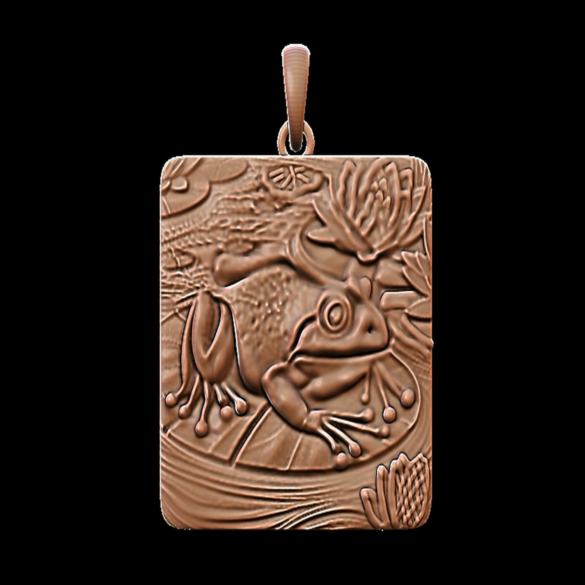 Frog In the Pond PendantFrog In the Pond Pendant 3D print model_8