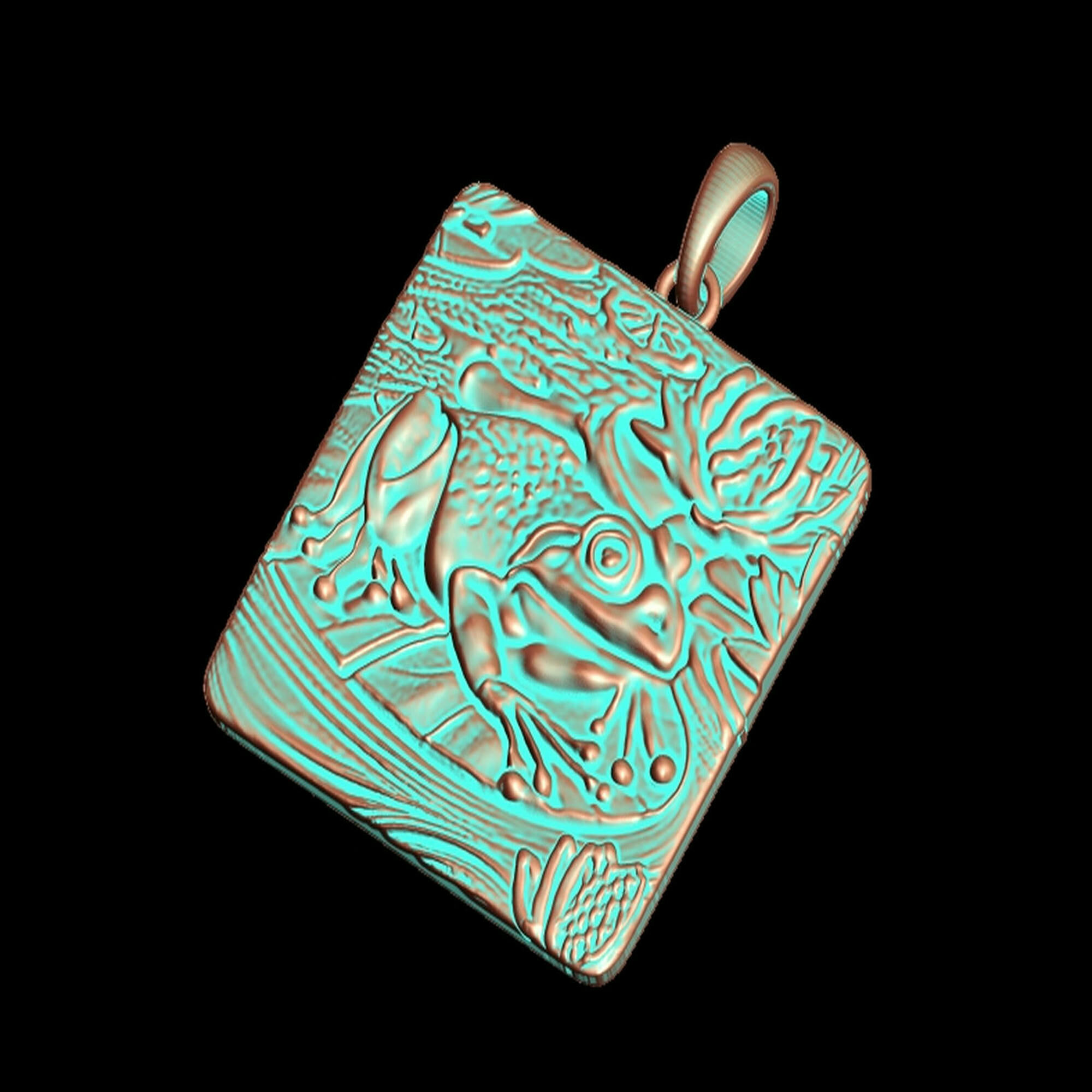 Frog In the Pond PendantFrog In the Pond Pendant 3D print model_4
