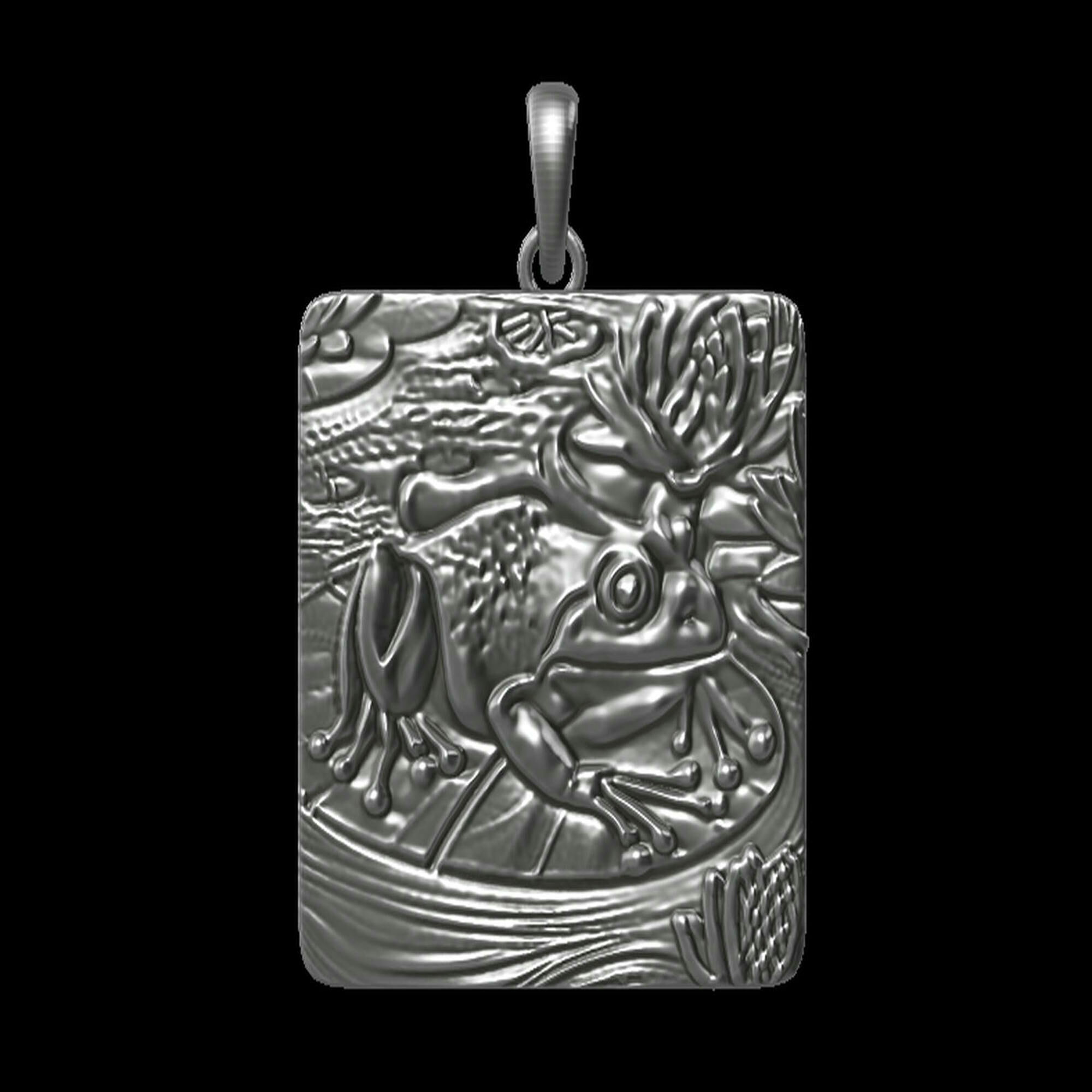Frog In the Pond PendantFrog In the Pond Pendant 3D print model_9